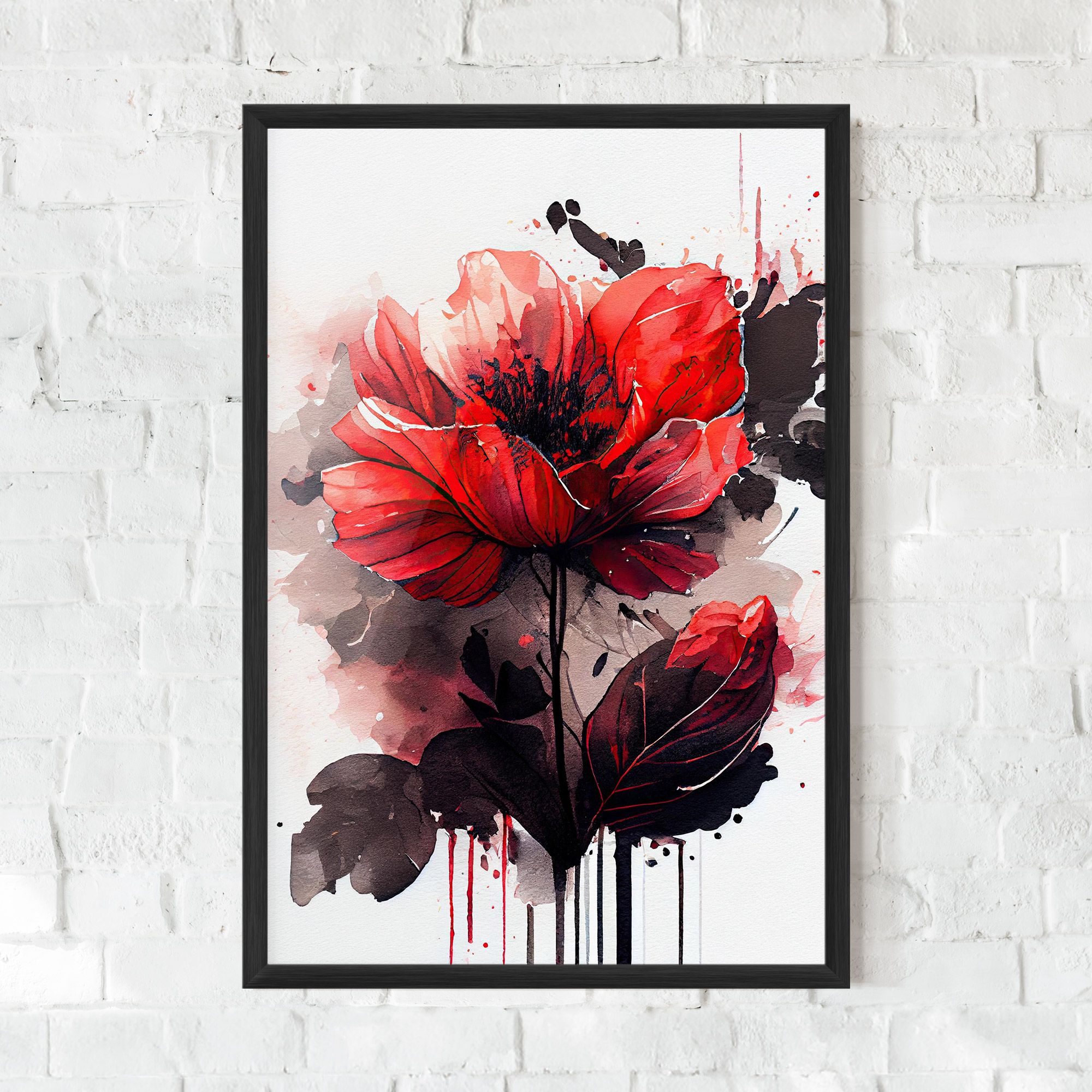 Watercolor Poppy mockup 0