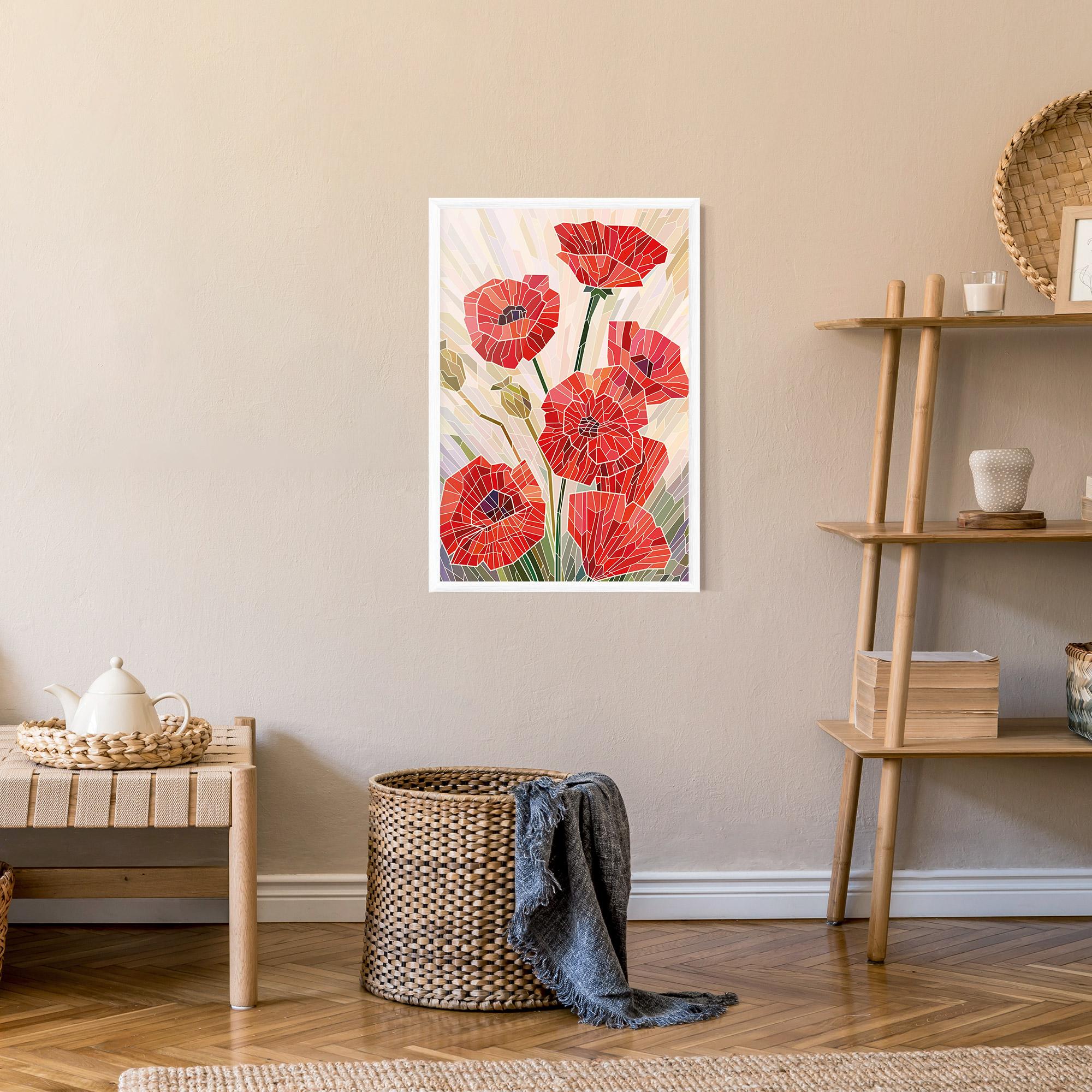 Plakat w Ramie Poppy Glass mockup 9