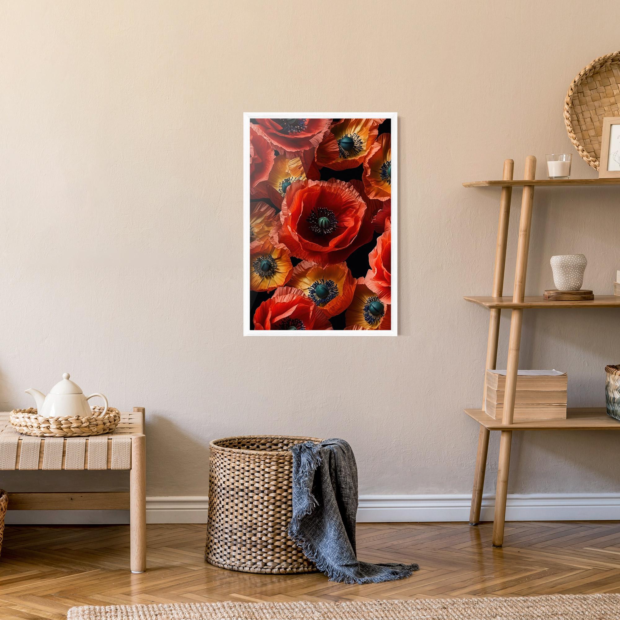 Plakat w Ramie Red Orange Poppy mockup 9