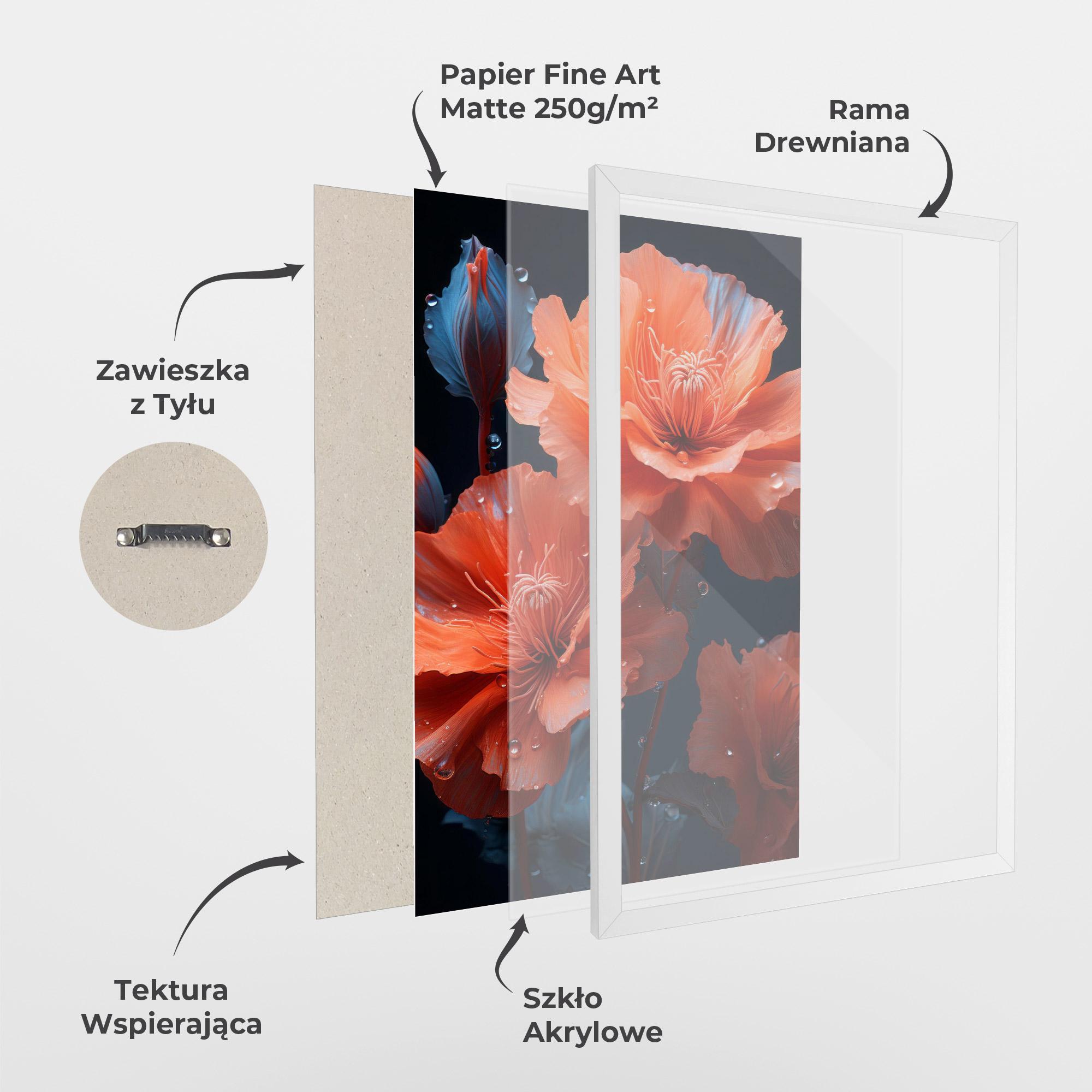 Plakat w Ramie Orange Poppy mockup 1