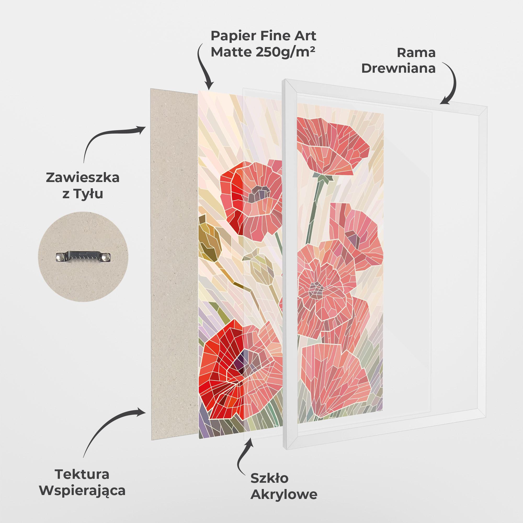 Plakat w Ramie Poppy Glass mockup 1