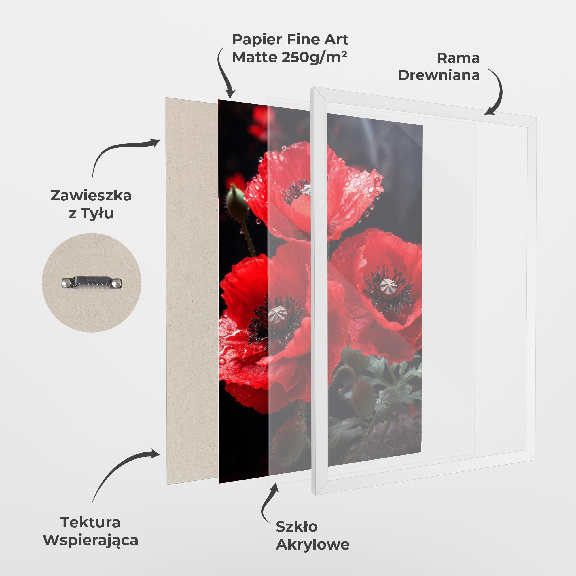 Plakat w Ramie Red Poppy mockup 1