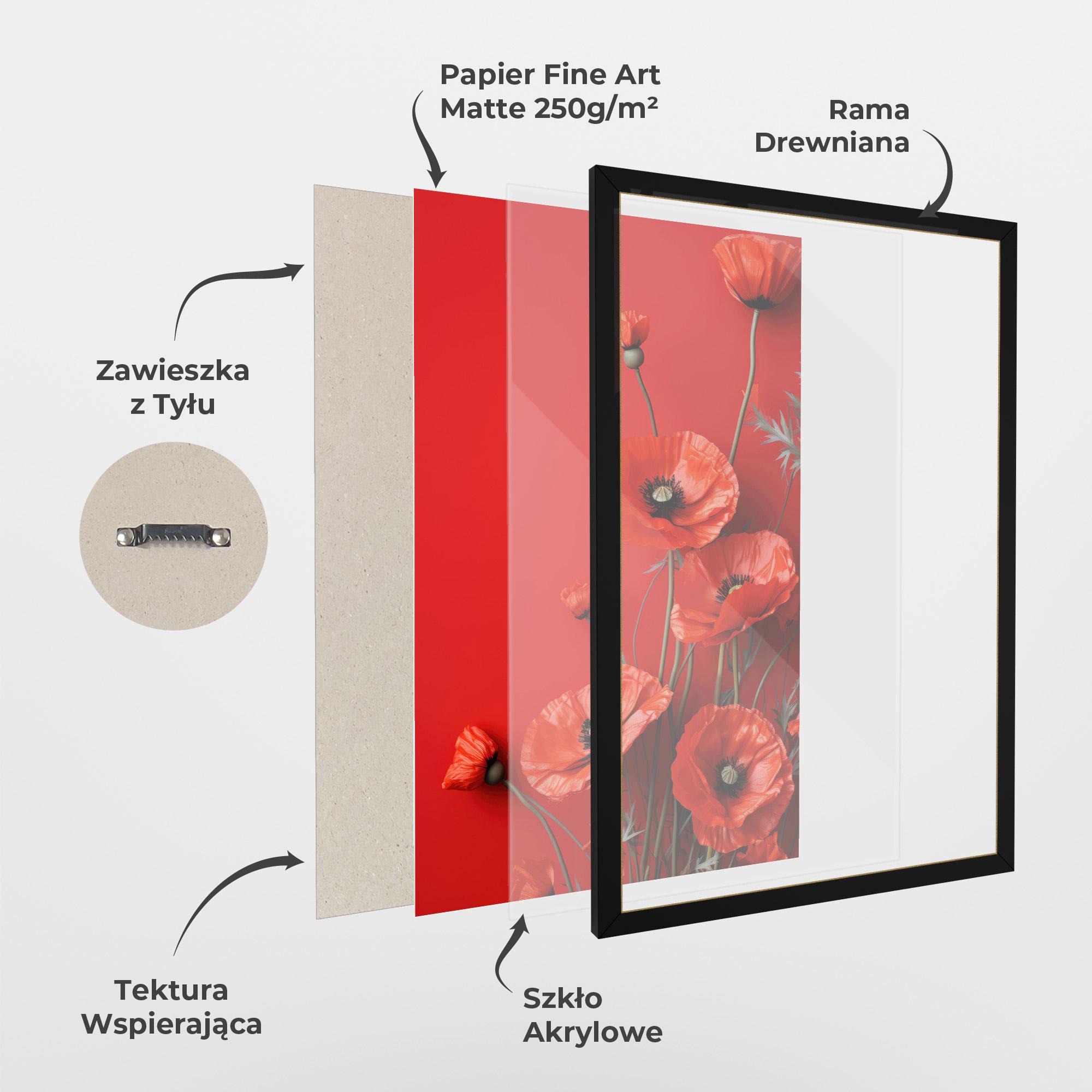Plakat w Ramie Poppies On The Table mockup 1