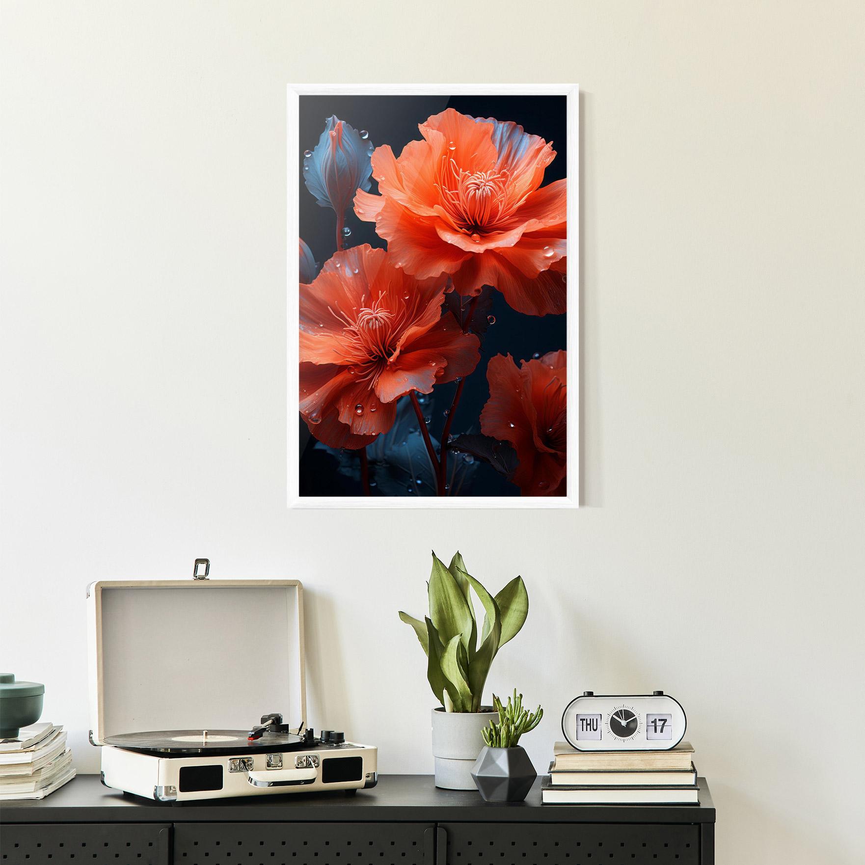 Plakat w Ramie Orange Poppy mockup 2