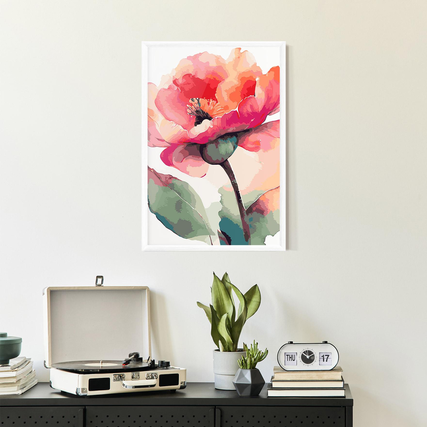 Plakat w Ramie Pastel Poppy mockup 2