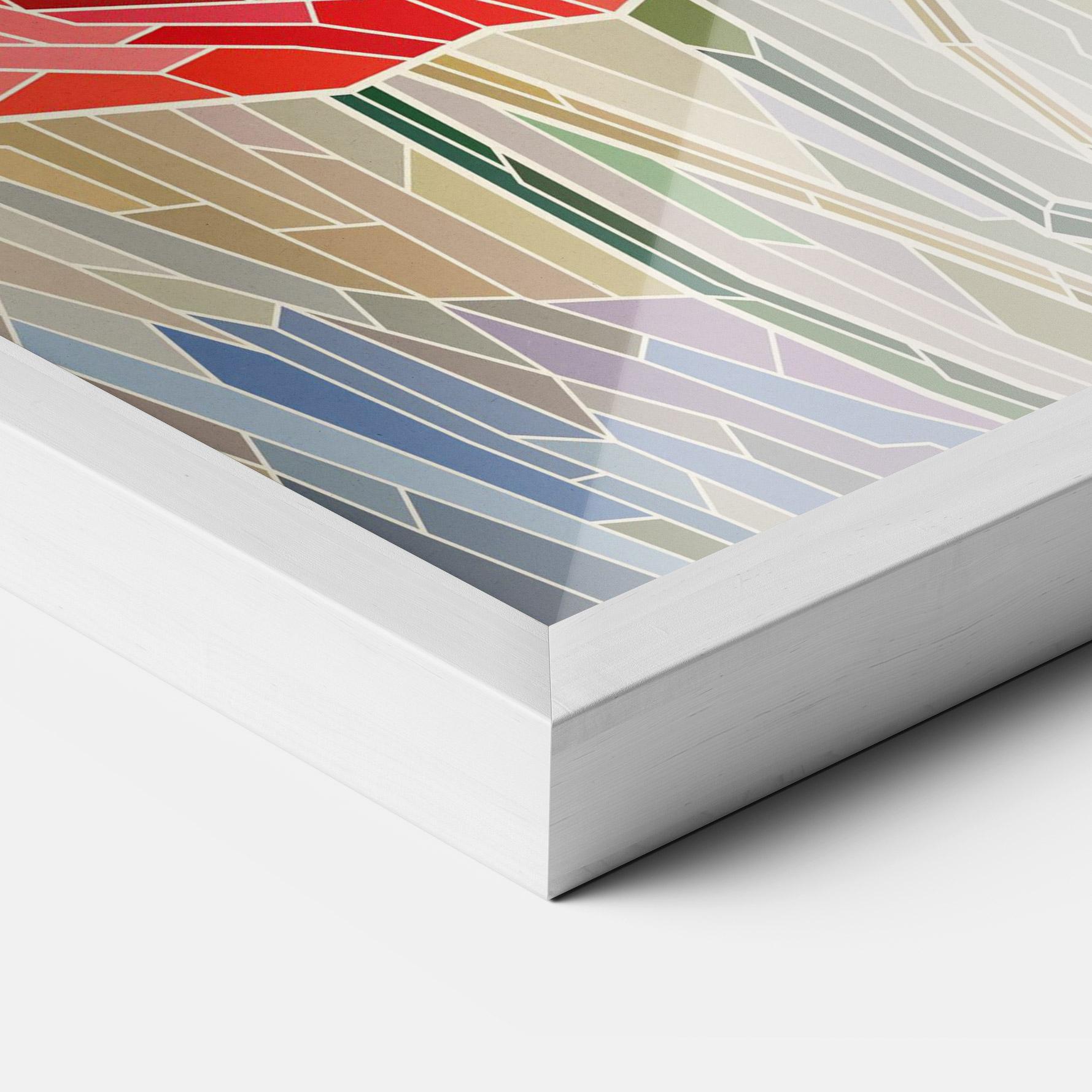 Plakat w Ramie Poppy Stained Glass mockup 3