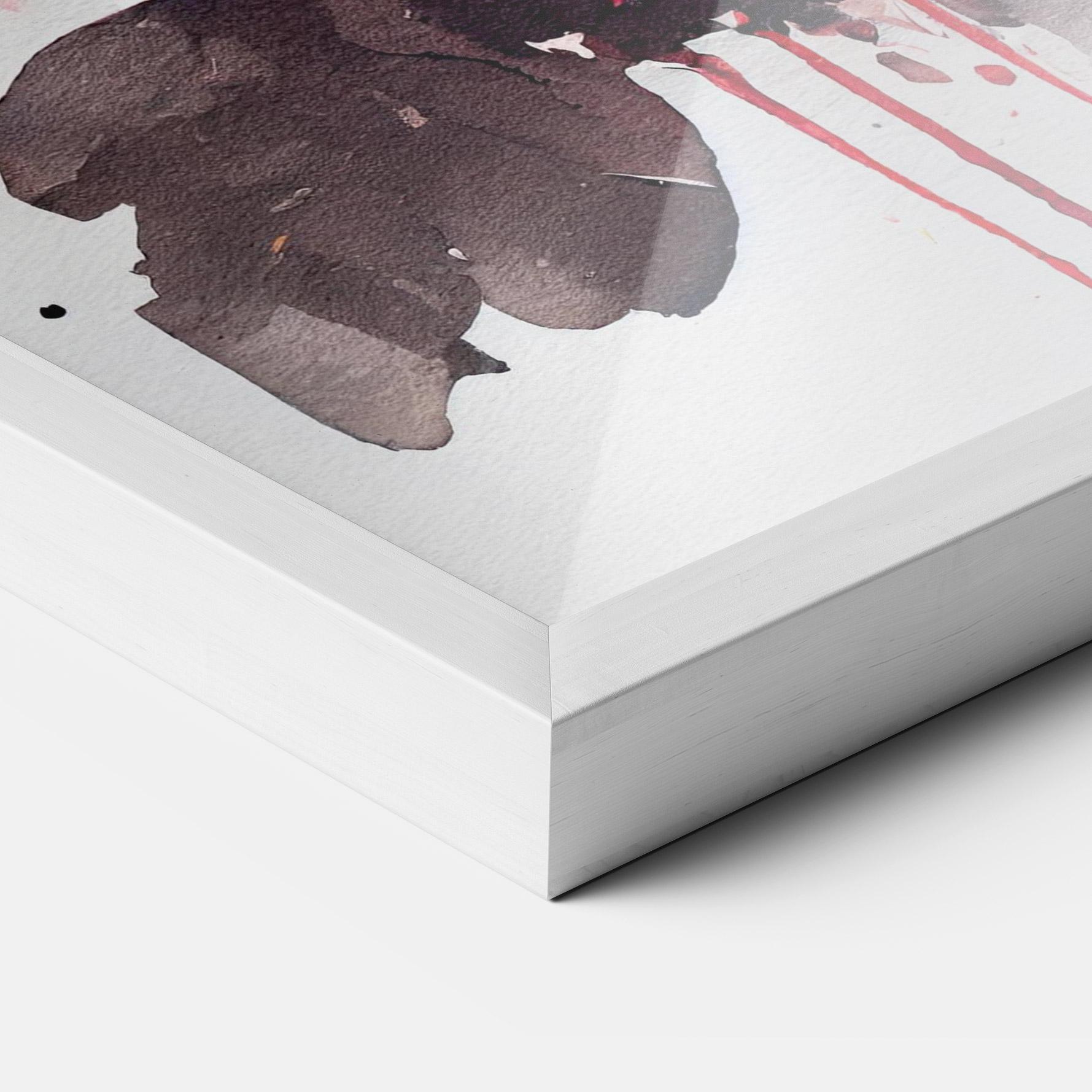 Plakat w Ramie Watercolor Poppy mockup 3