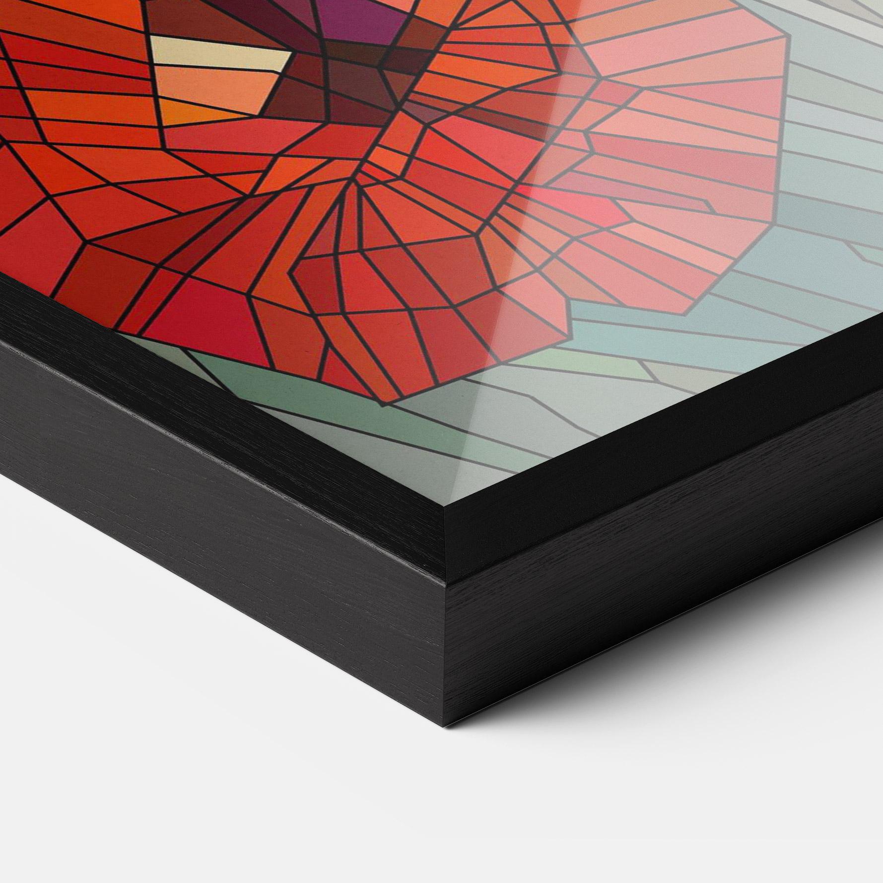 Plakat w Ramie Blue Glass Poppy mockup 3