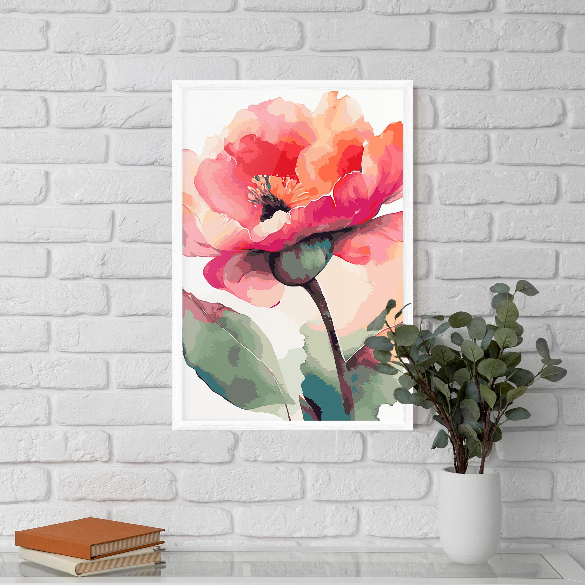 Plakat w Ramie Pastel Poppy mockup 5
