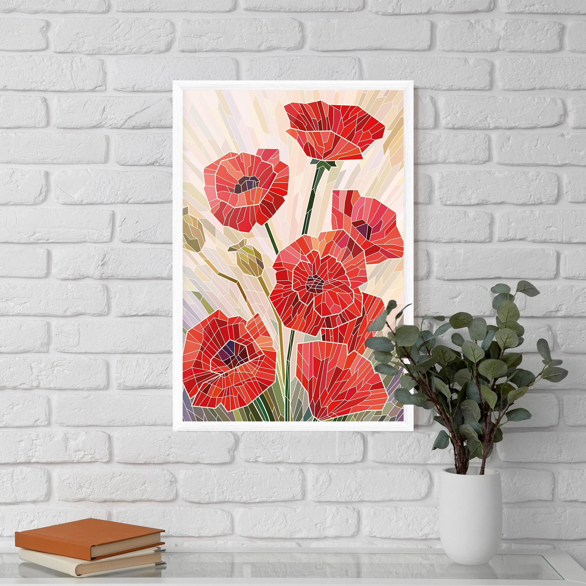 Plakat w Ramie Poppy Glass mockup 5