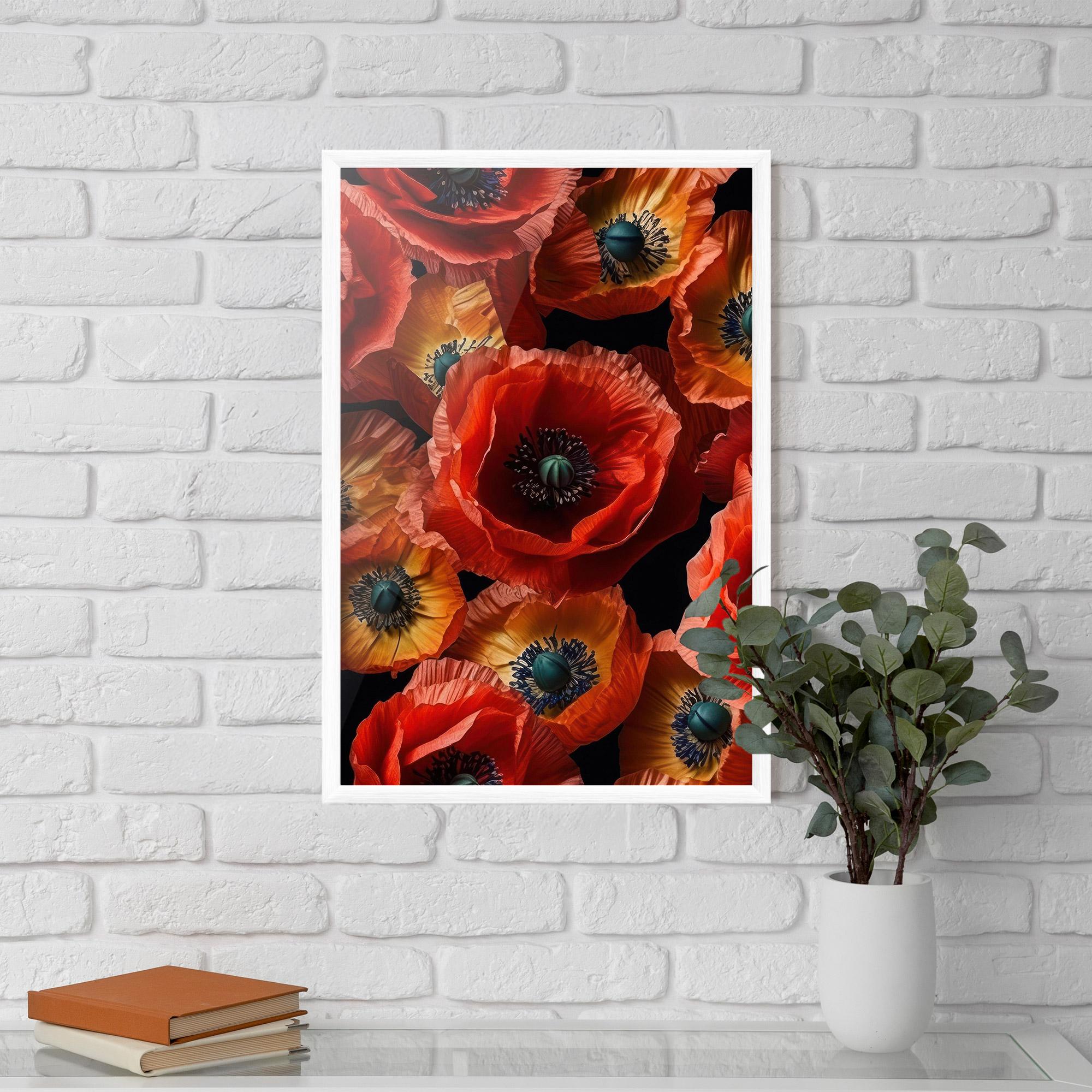 Plakat w Ramie Red Orange Poppy mockup 5