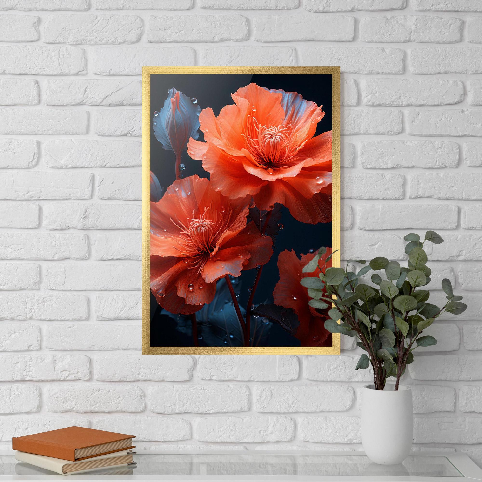 Plakat w Ramie Orange Poppy mockup 5