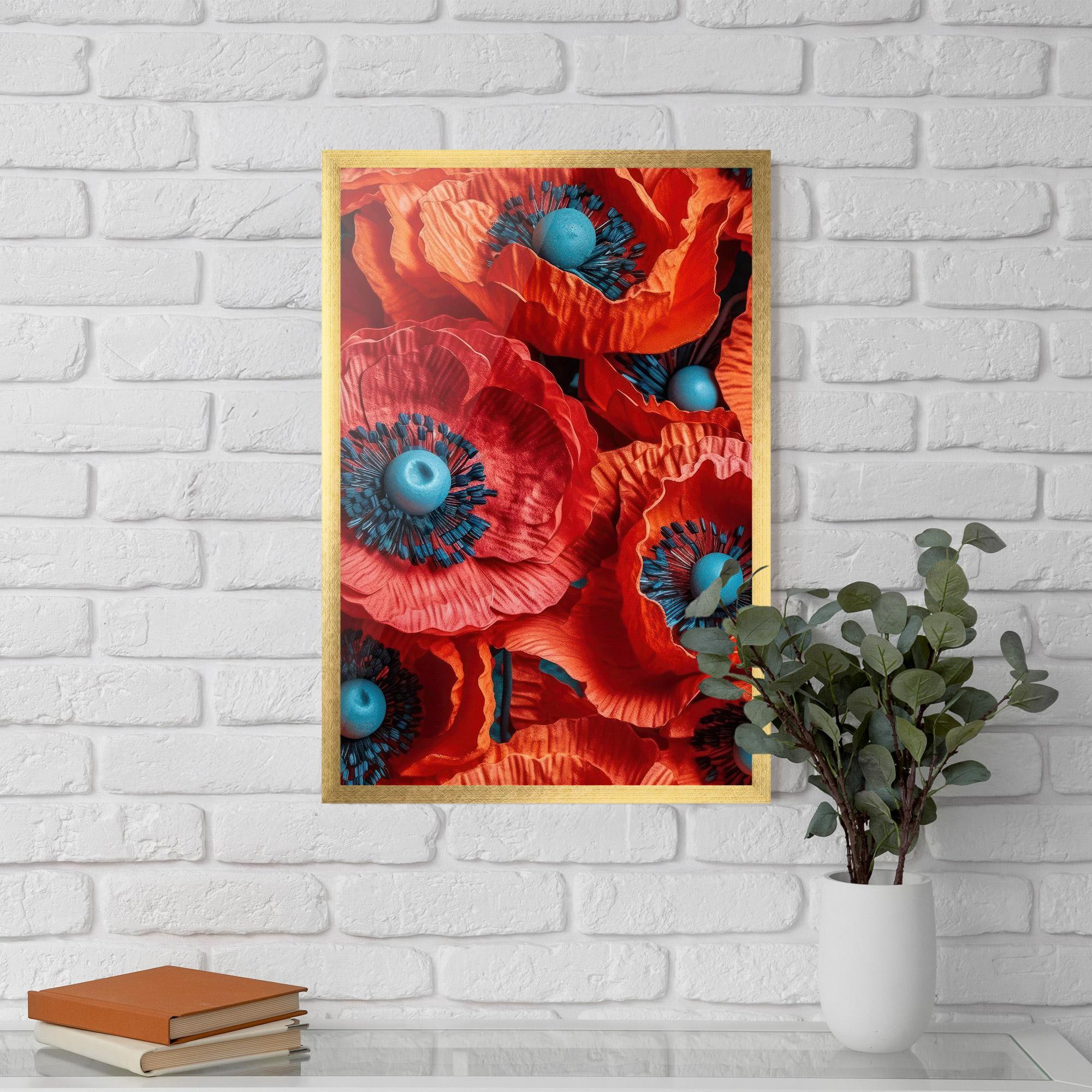 Plakat w Ramie Poppy Close Up mockup 5