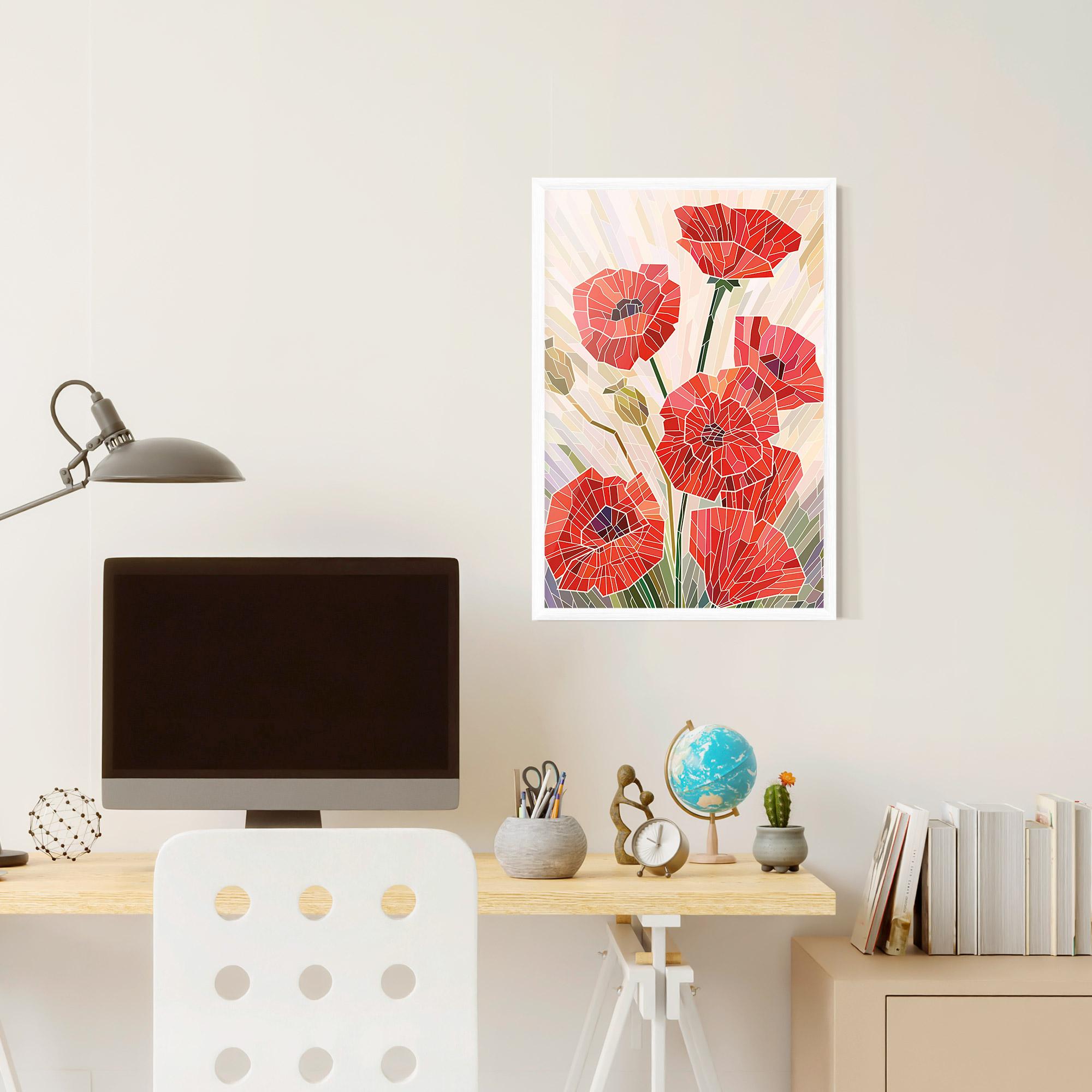 Plakat w Ramie Poppy Glass mockup 6