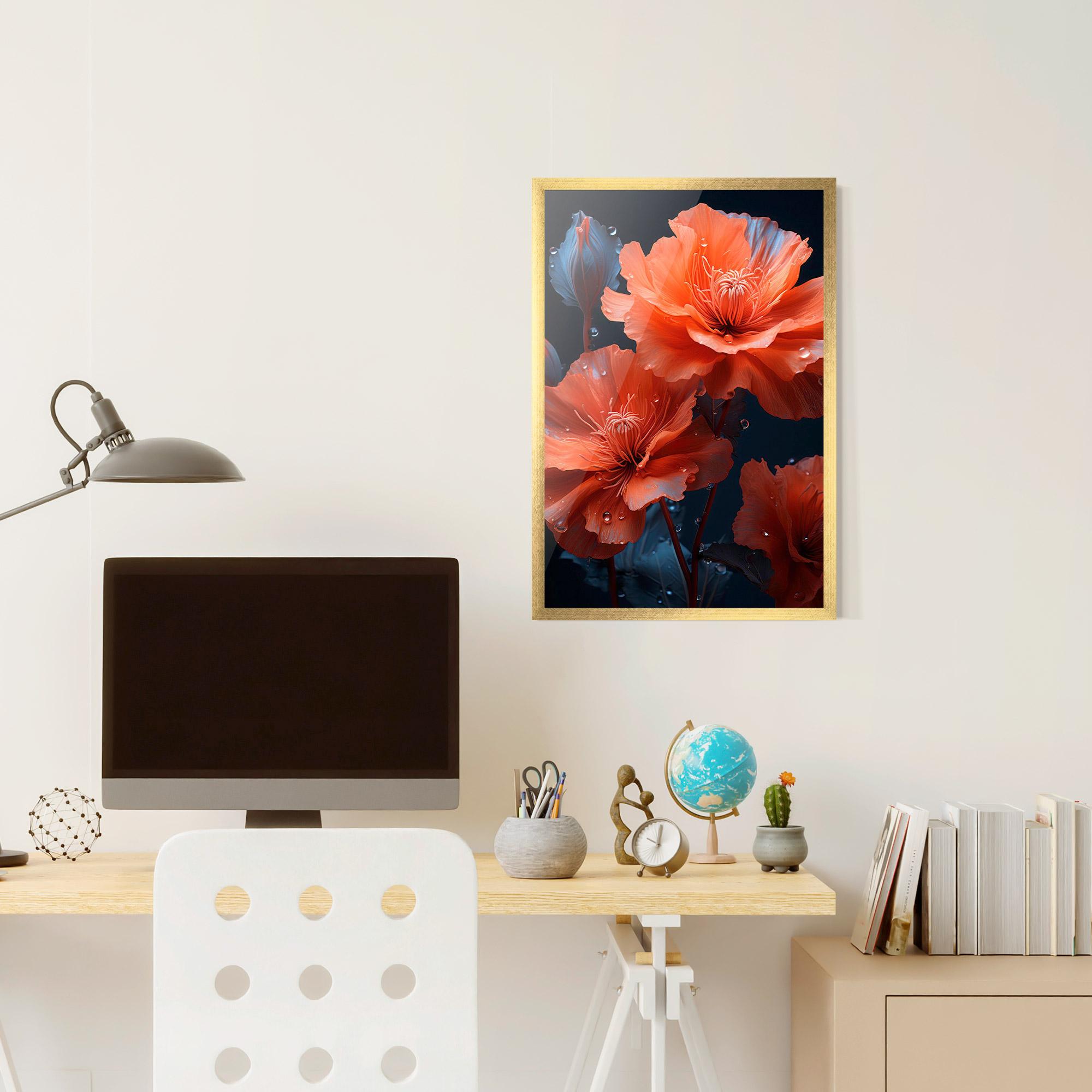 Plakat w Ramie Orange Poppy mockup 6