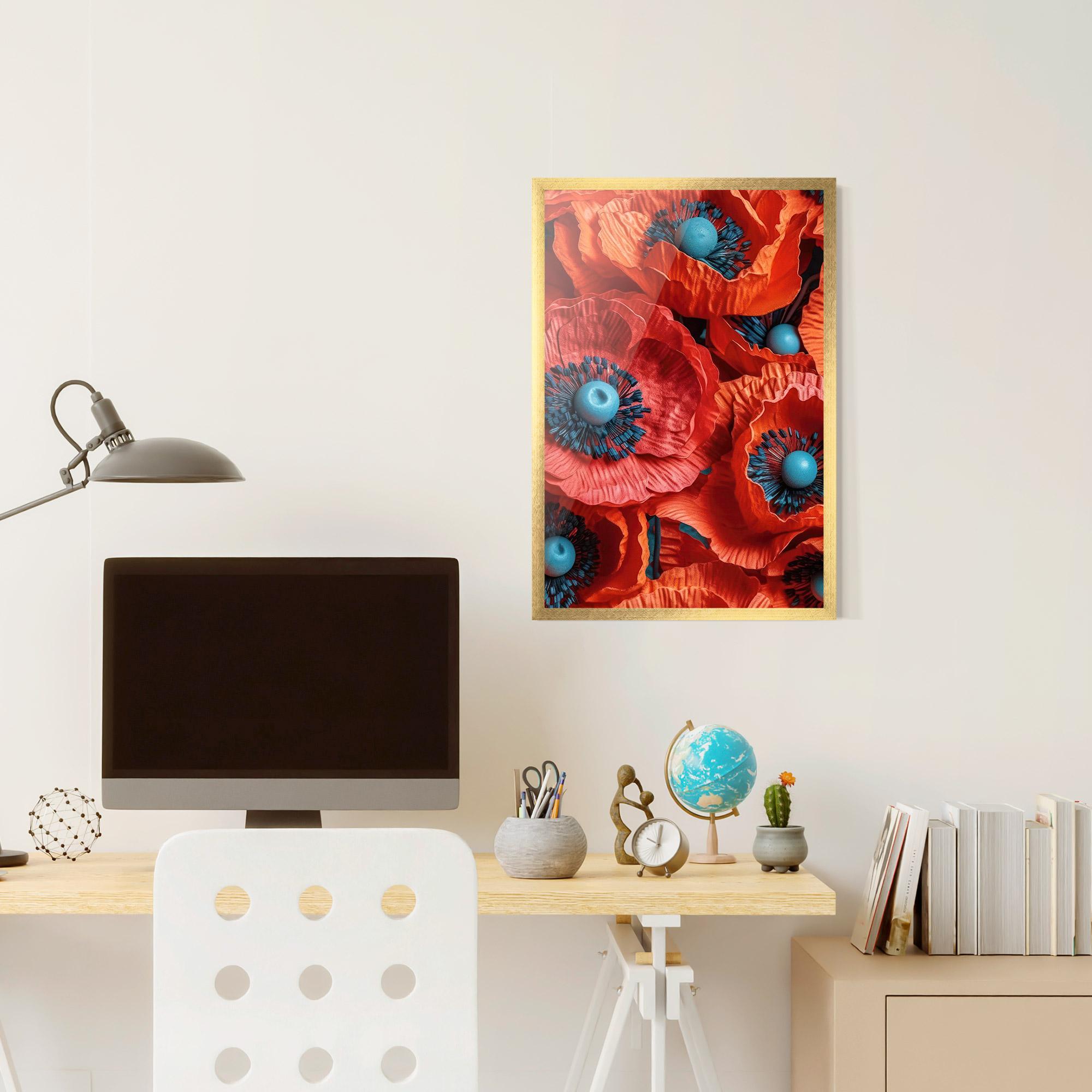 Plakat w Ramie Poppy Close Up mockup 6