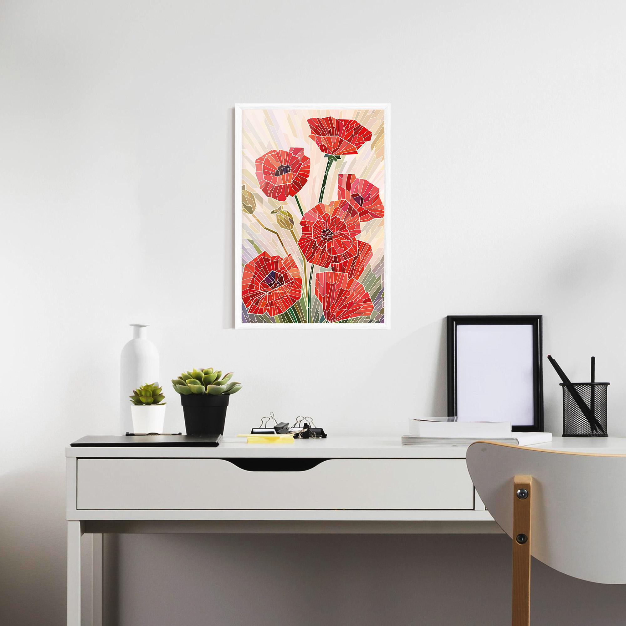 Plakat w Ramie Poppy Glass mockup 7