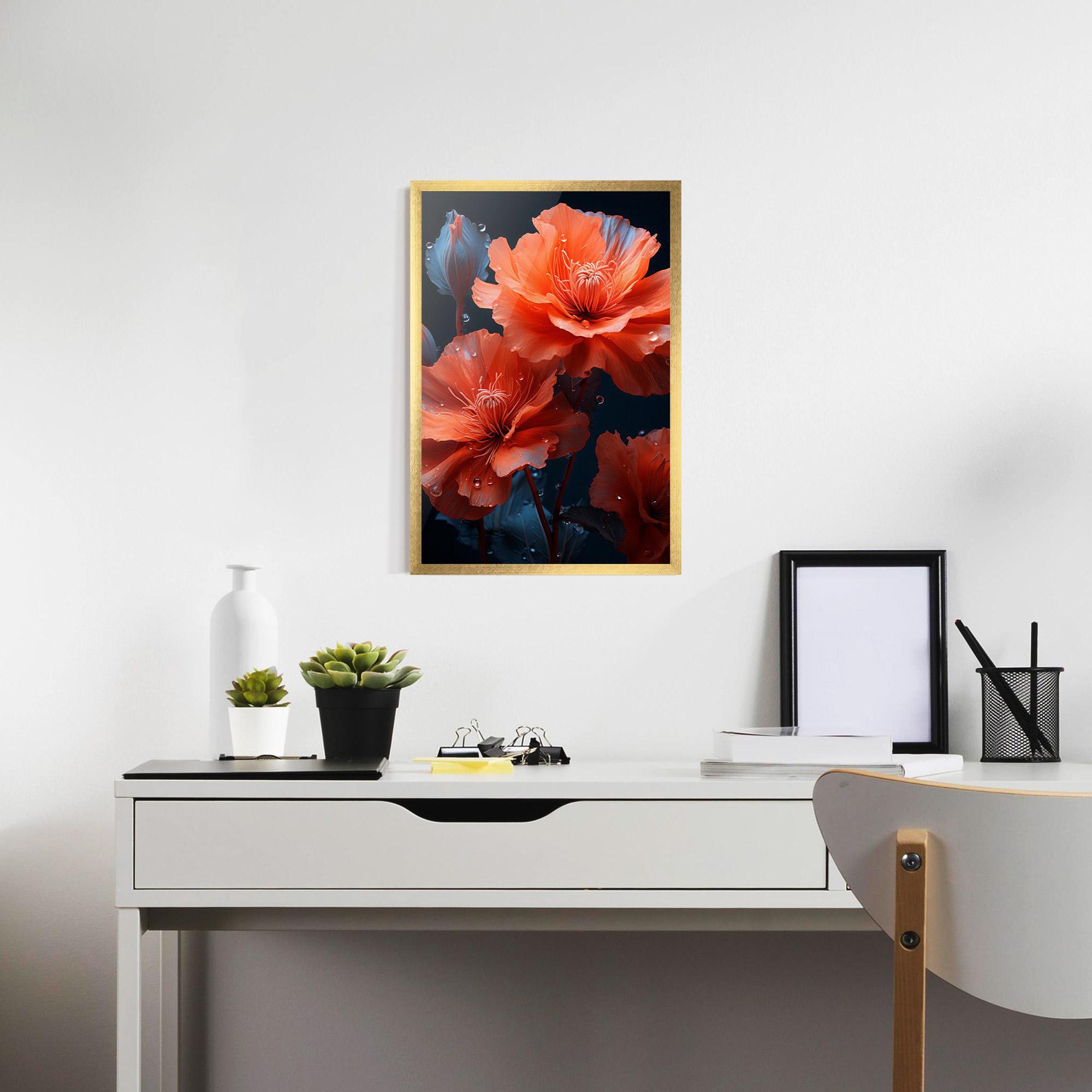 Plakat w Ramie Orange Poppy mockup 7