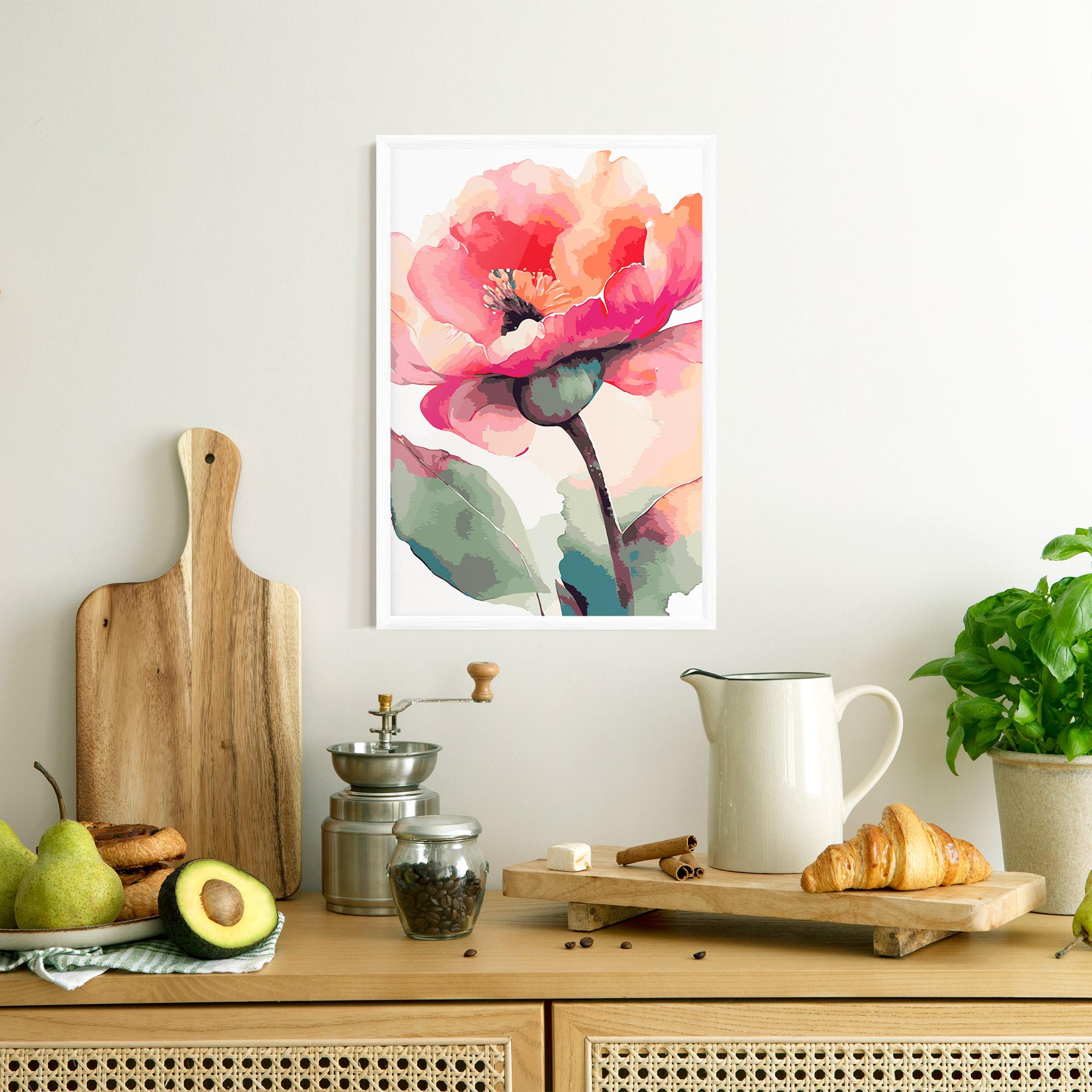 Plakat w Ramie Pastel Poppy mockup 8