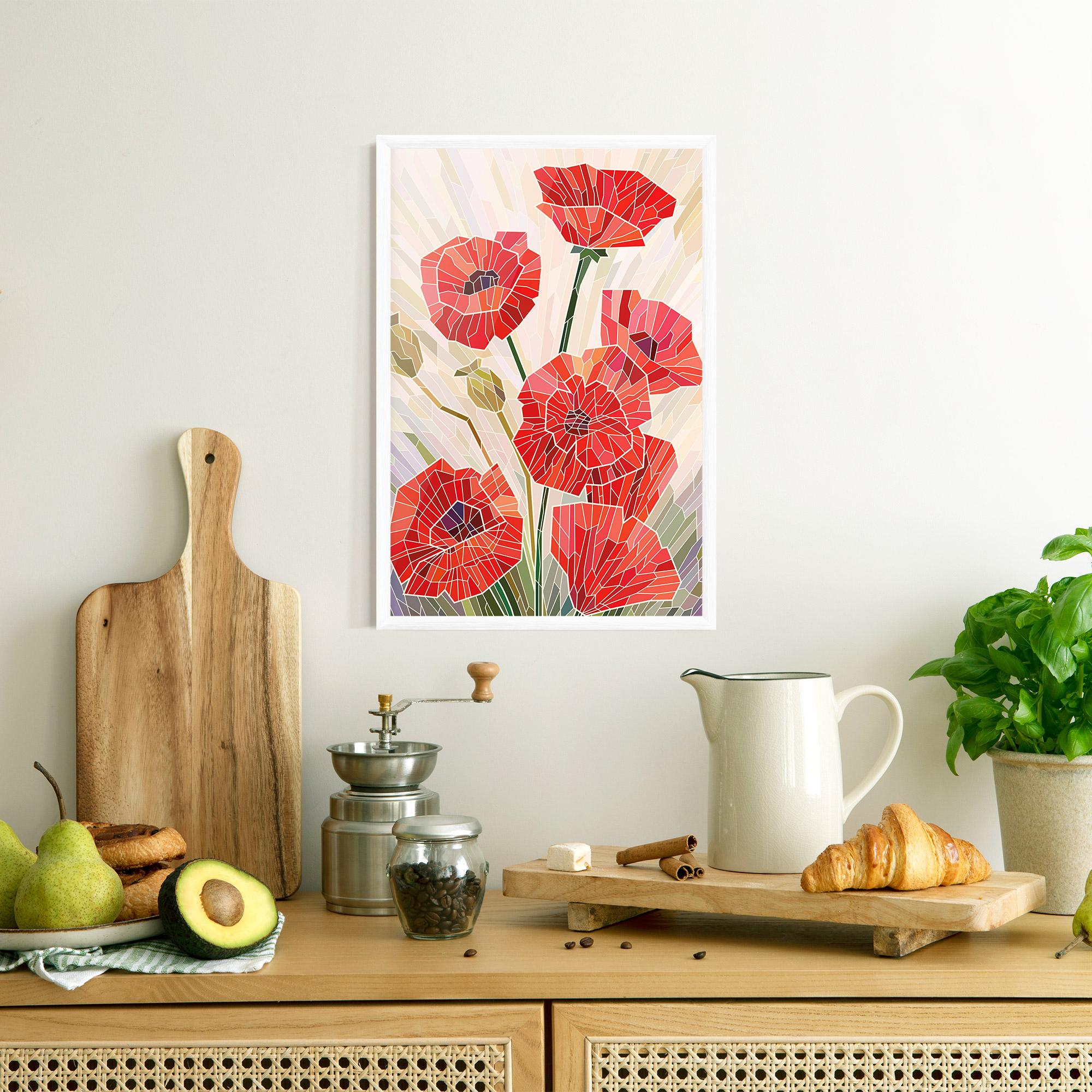 Plakat w Ramie Poppy Glass mockup 8