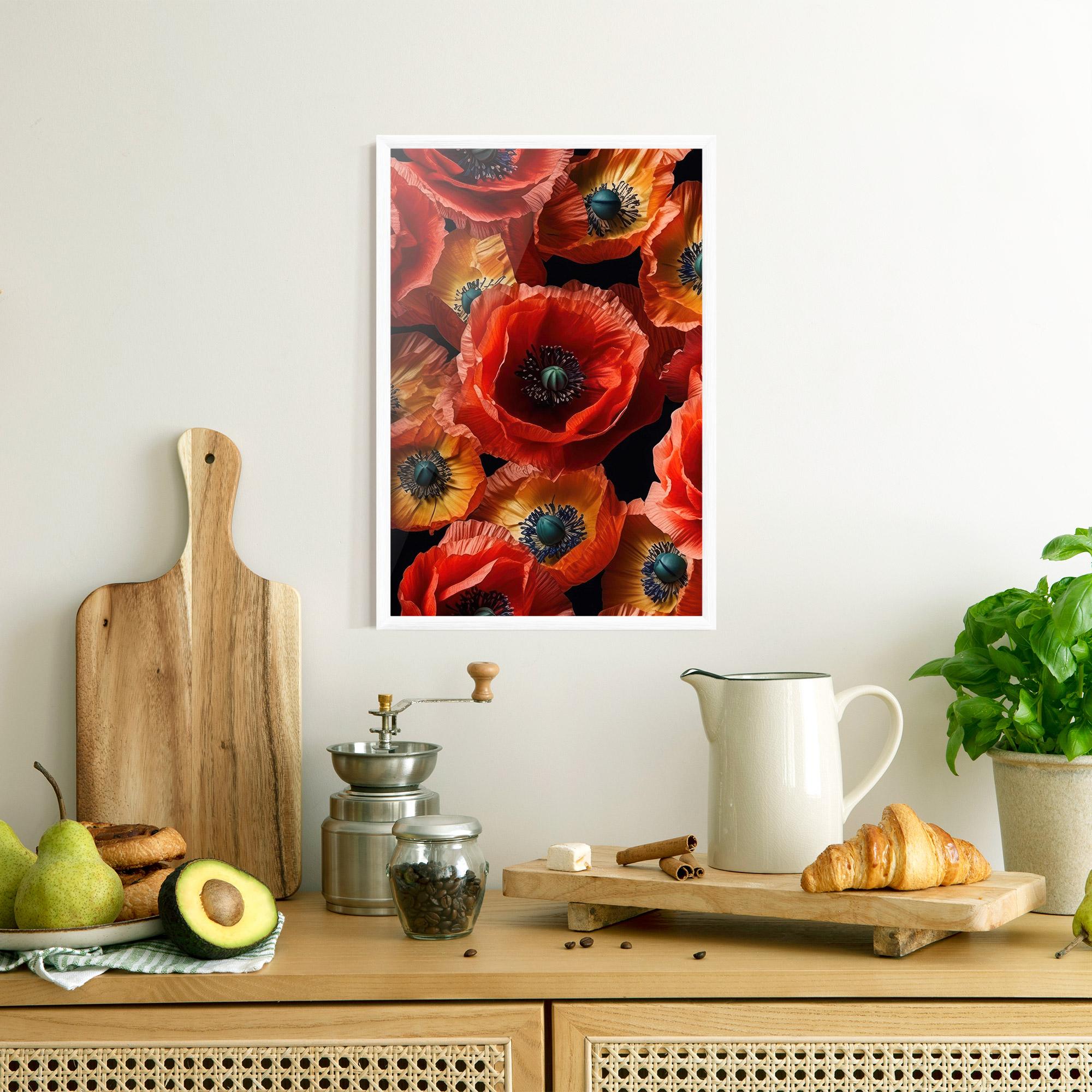 Plakat w Ramie Red Orange Poppy mockup 8