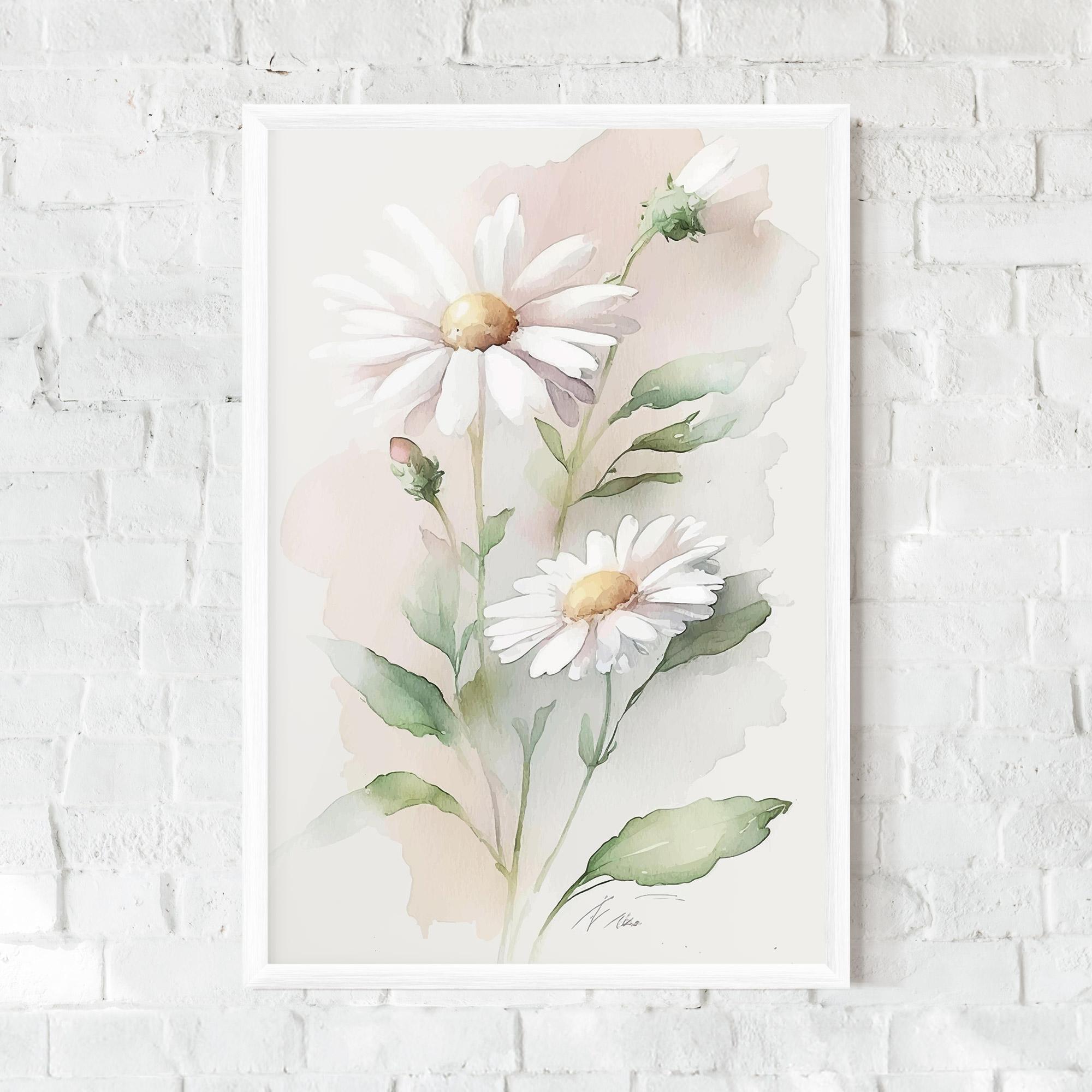 Plakat w Ramie Painted Pretty Daisy mockup 0