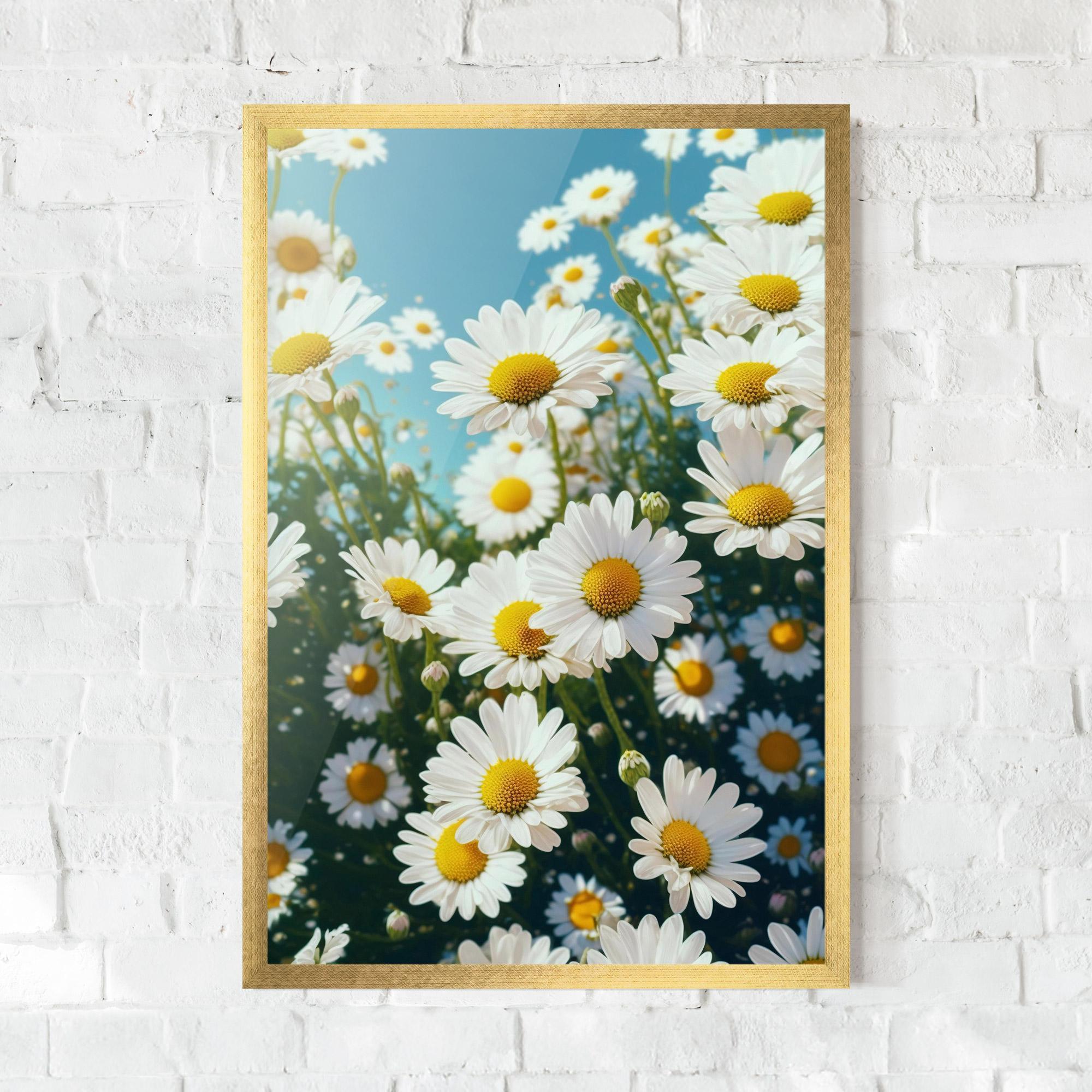 Plakat w Ramie Daisy Field View mockup 0