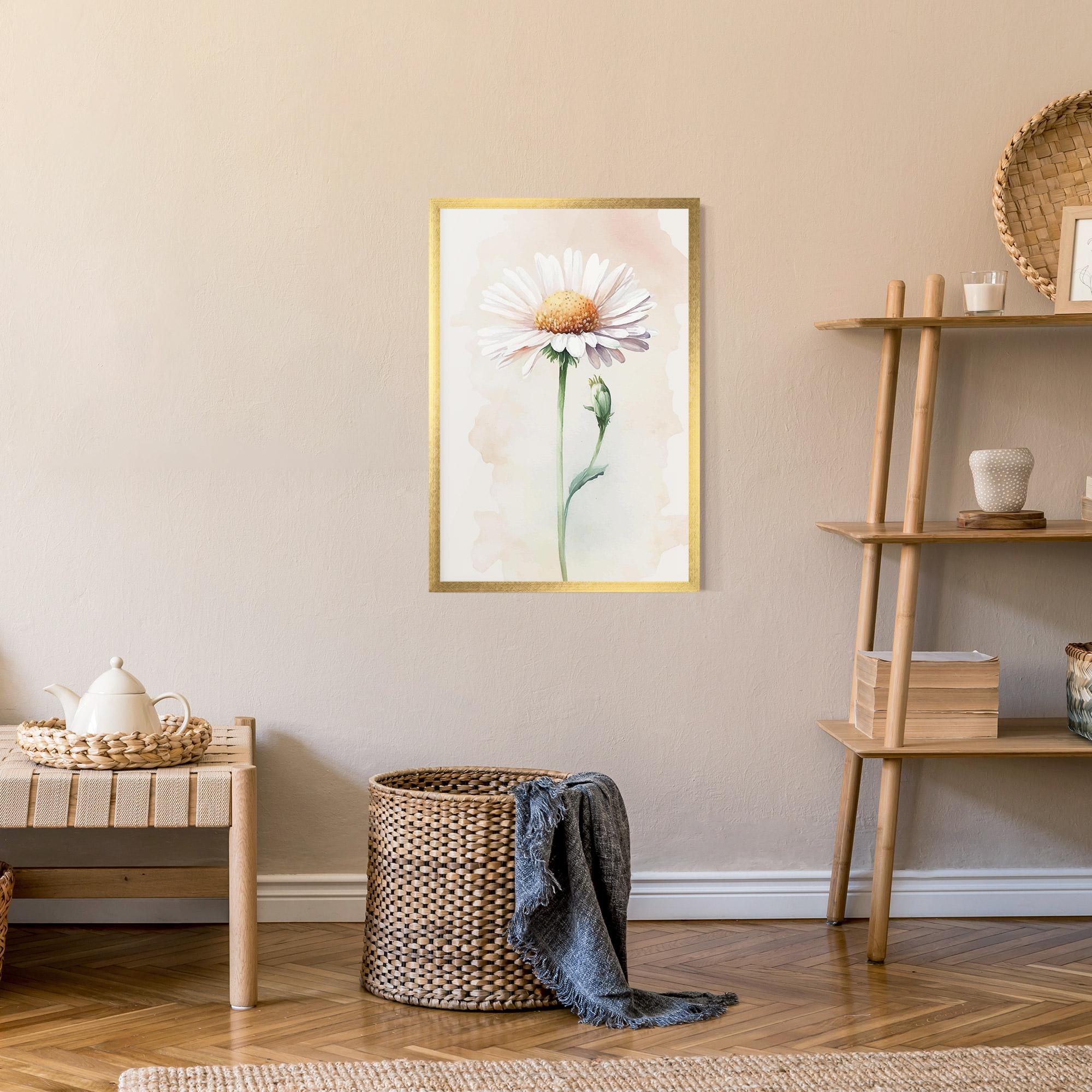 Plakat w Ramie Watercolor Daisy mockup 9