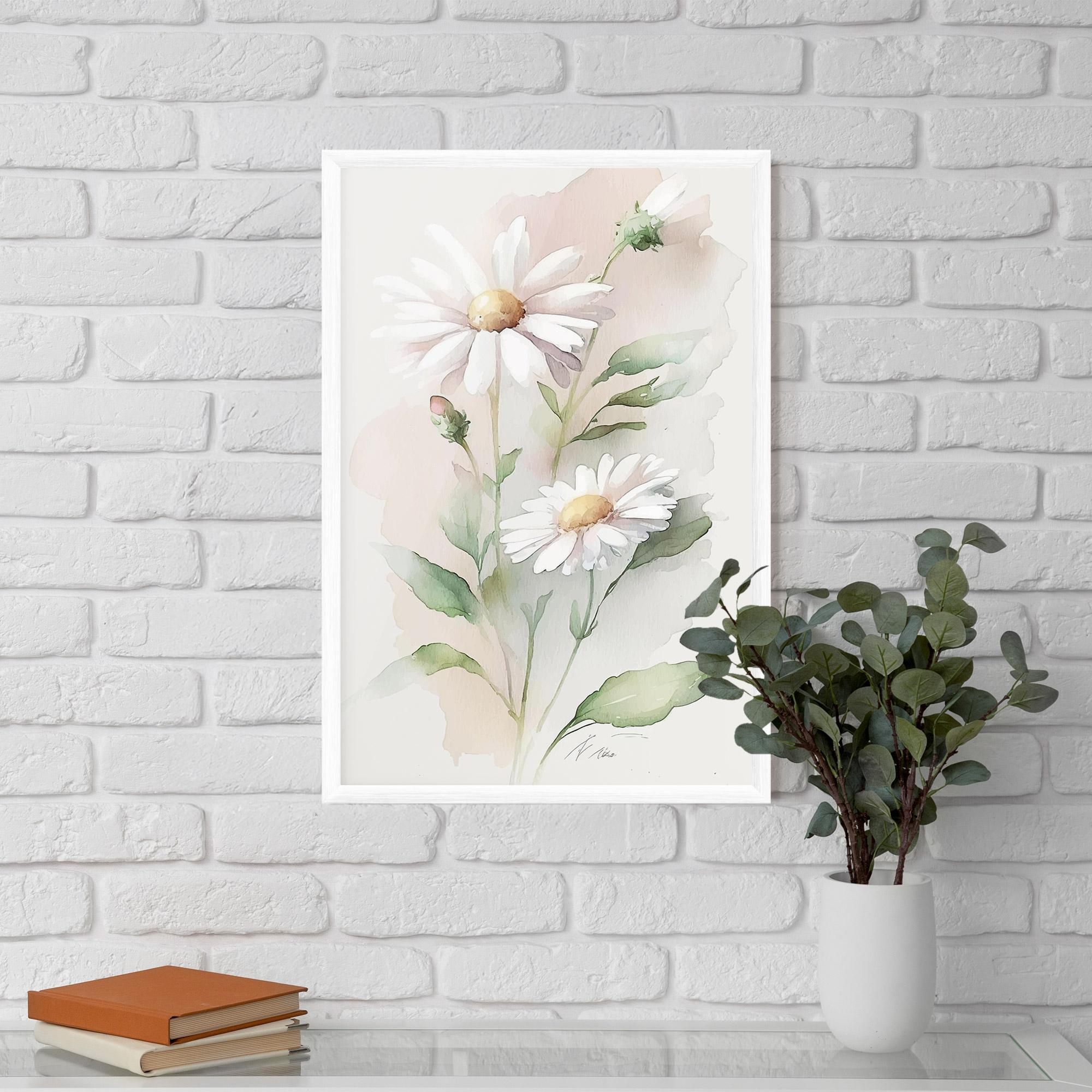 Plakat w Ramie Painted Pretty Daisy mockup 5