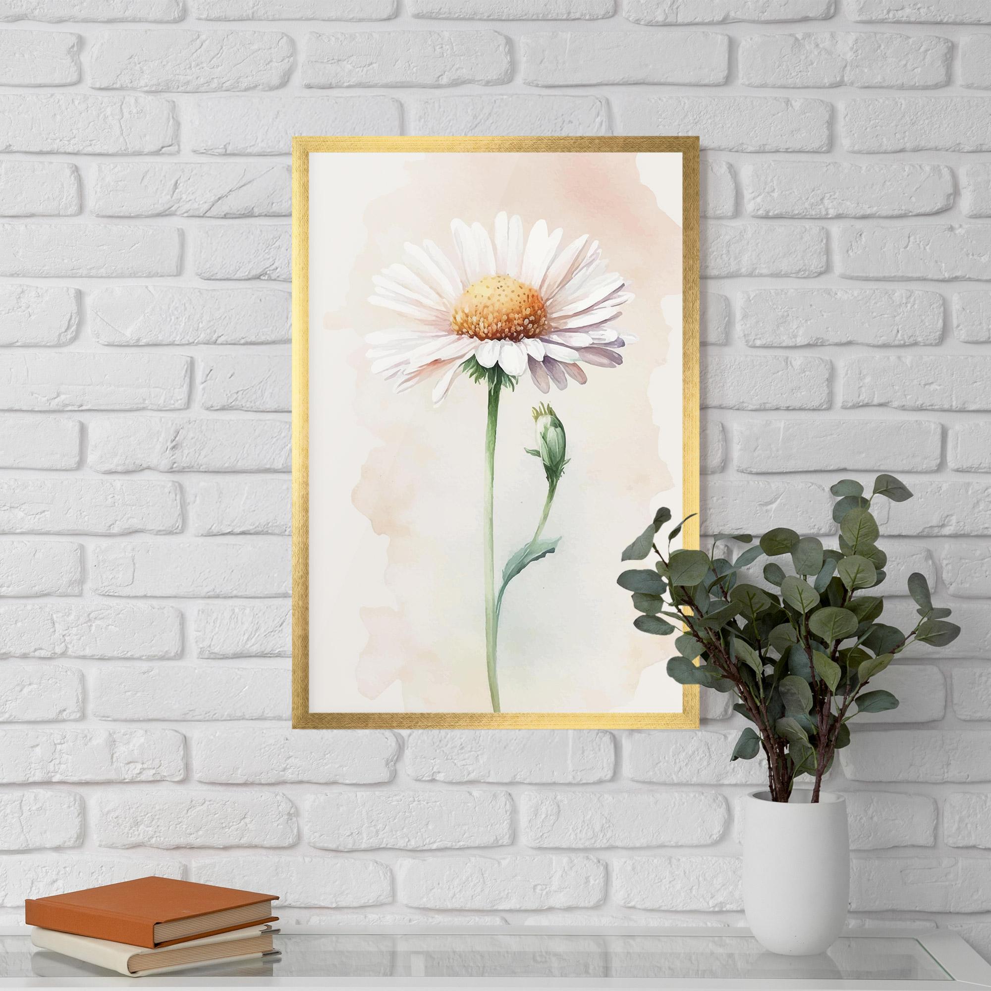 Plakat w Ramie Watercolor Daisy mockup 5