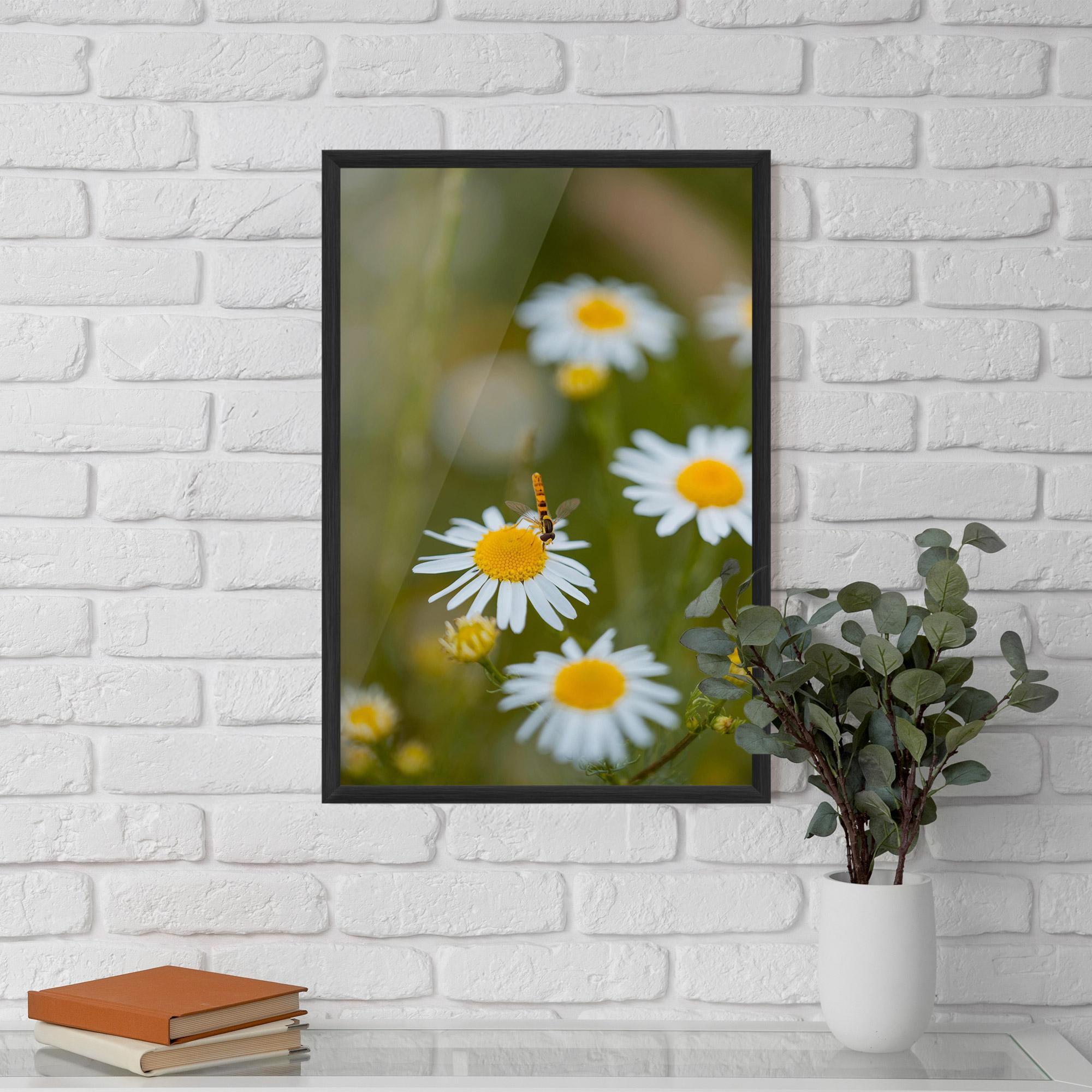 Plakat w Ramie Bug On Small Daisy mockup 5