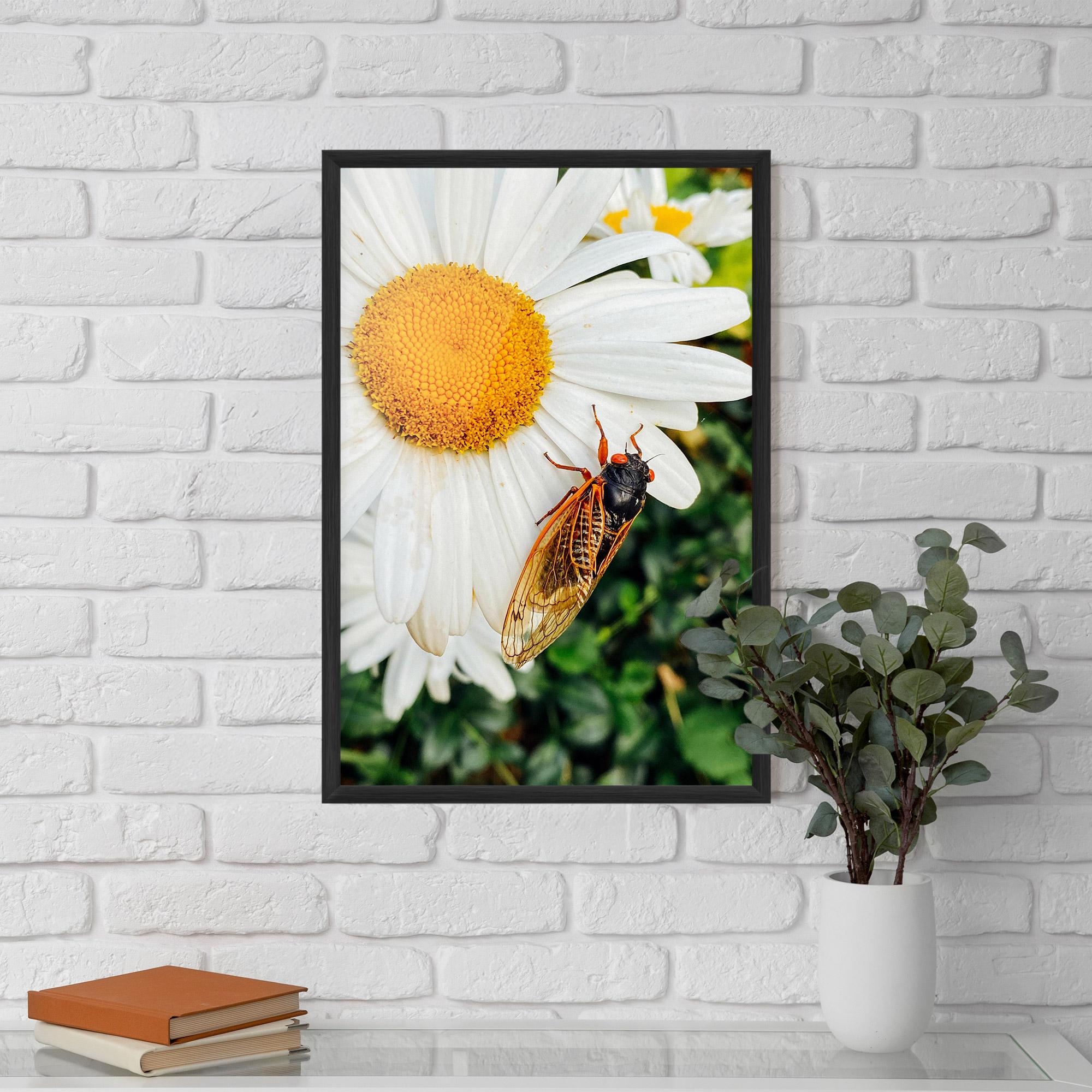 Plakat w Ramie Bug On The Daisy mockup 5