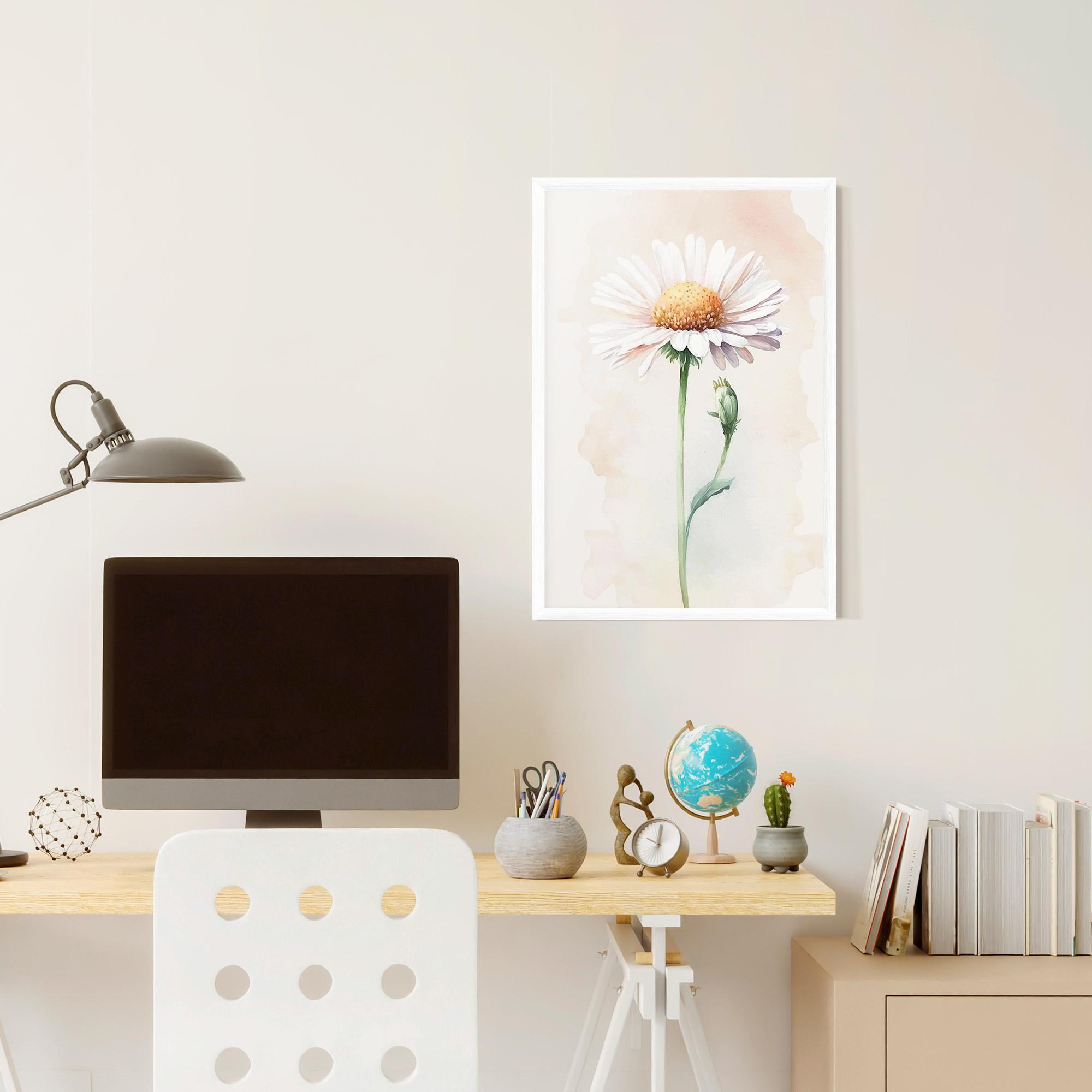 Plakat w Ramie Watercolor Daisy mockup 6