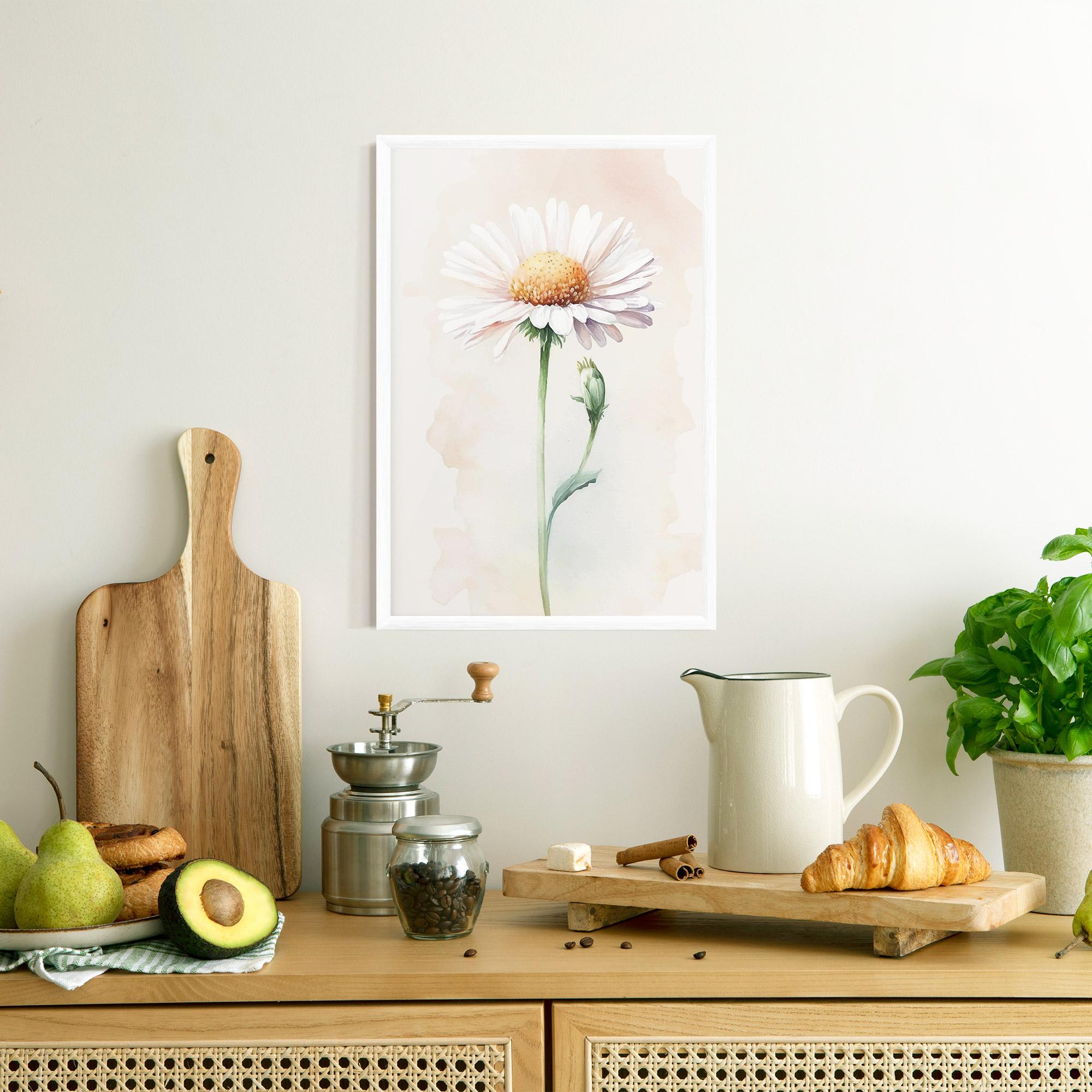 Plakat w Ramie Watercolor Daisy mockup 8