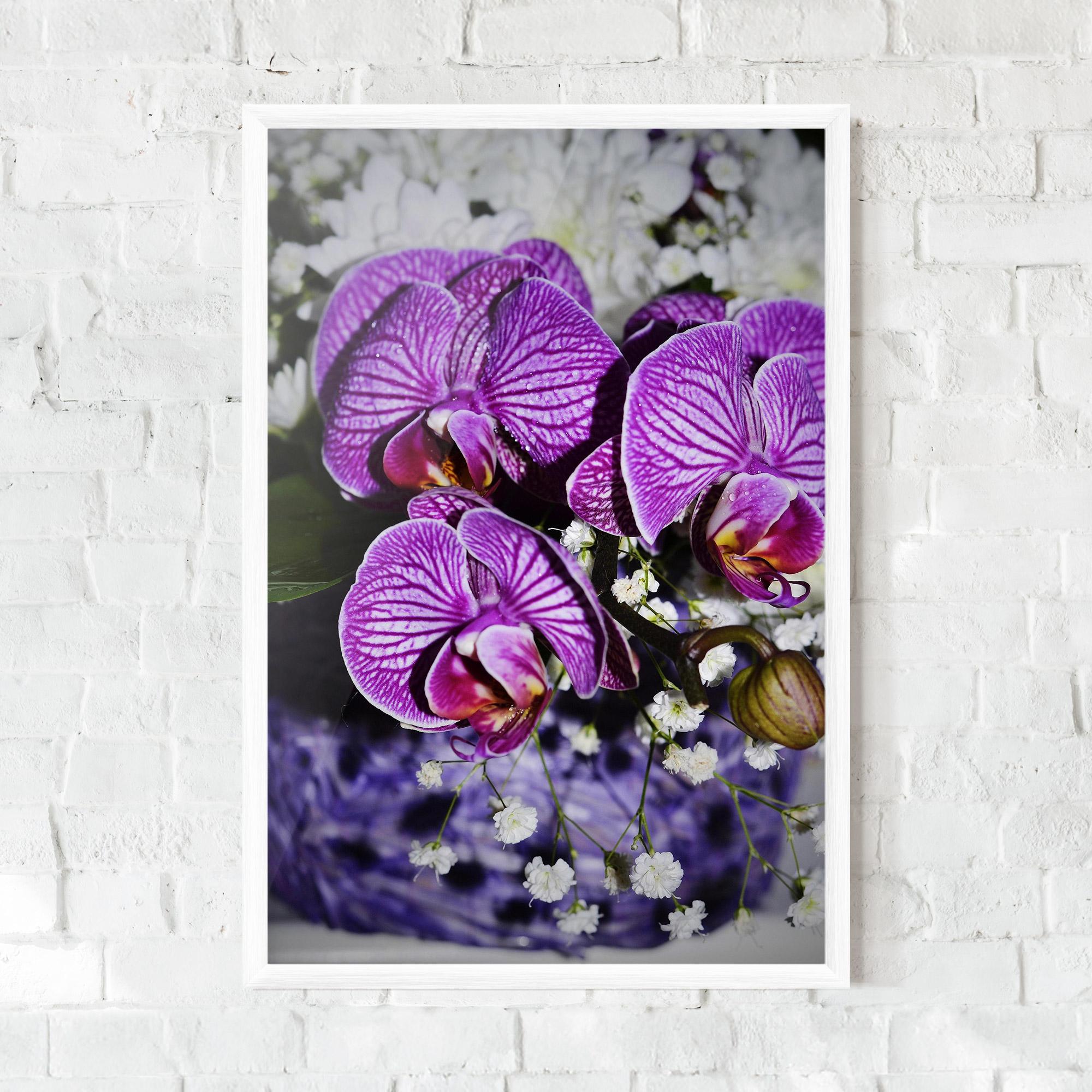 Plakat w Ramie Purple Orchids mockup 0
