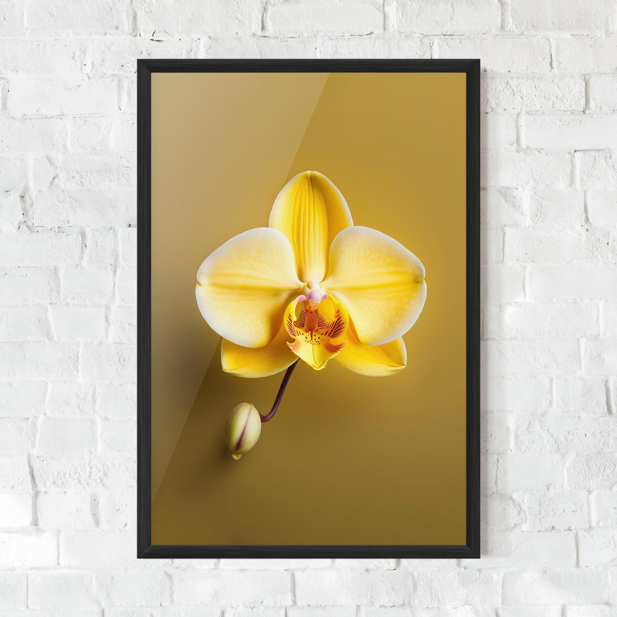 Plakat w Ramie Pastel Yellow Orchid mockup 0