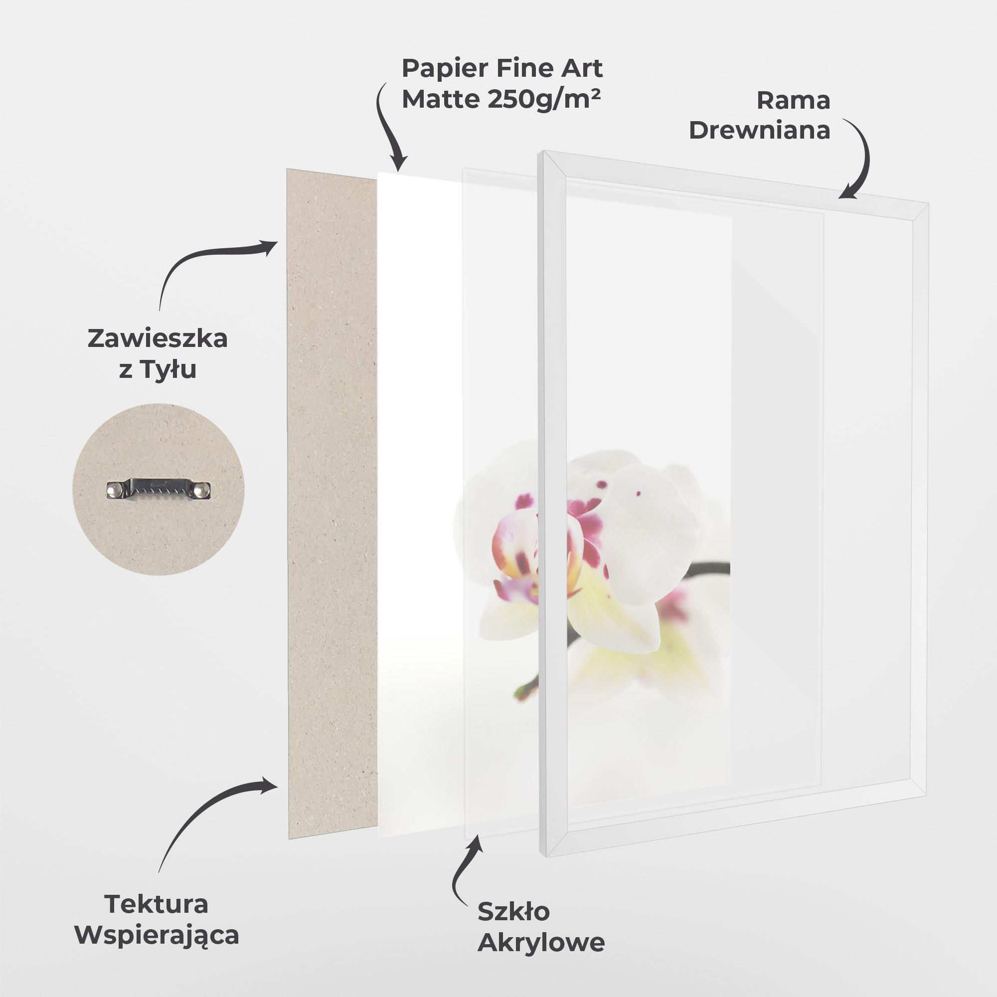 Plakat w Ramie Clean White Orchid mockup 1