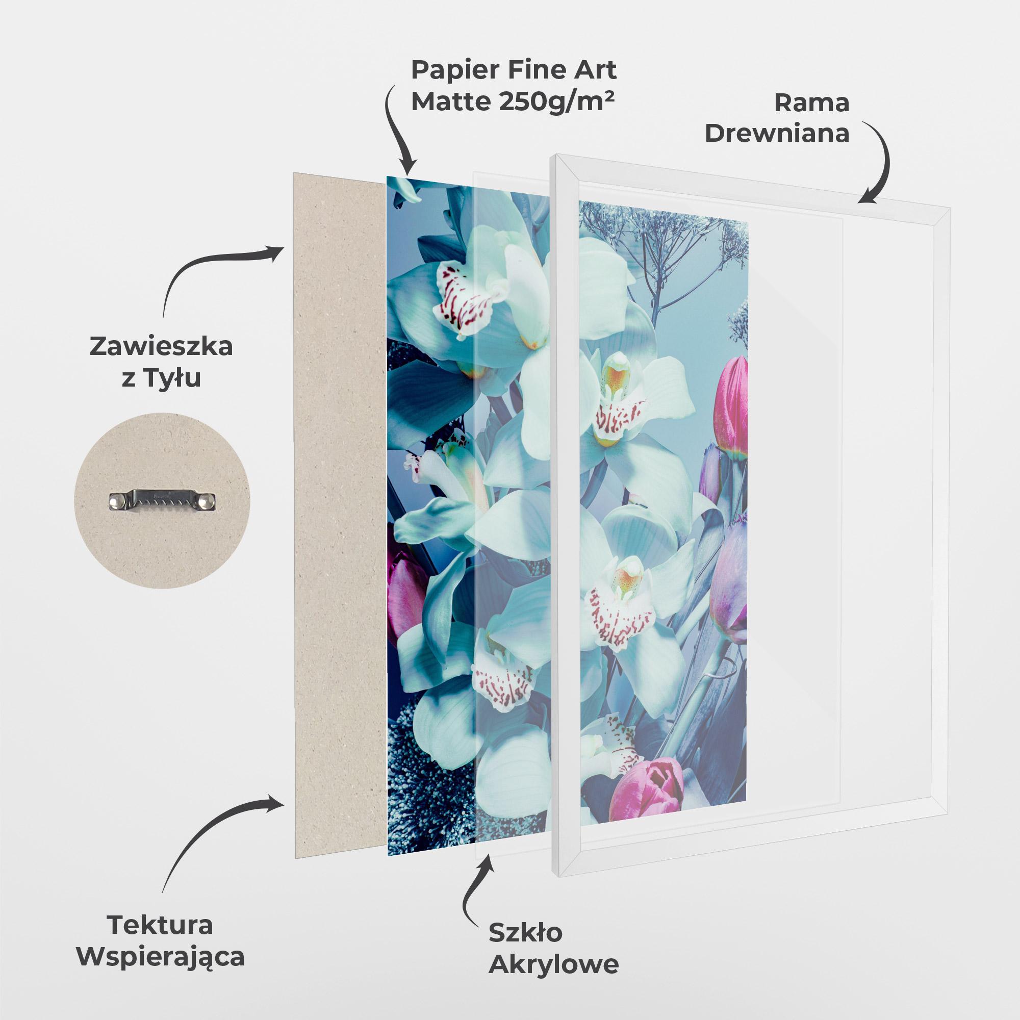 Plakat w Ramie Light Blue Orchids mockup 1