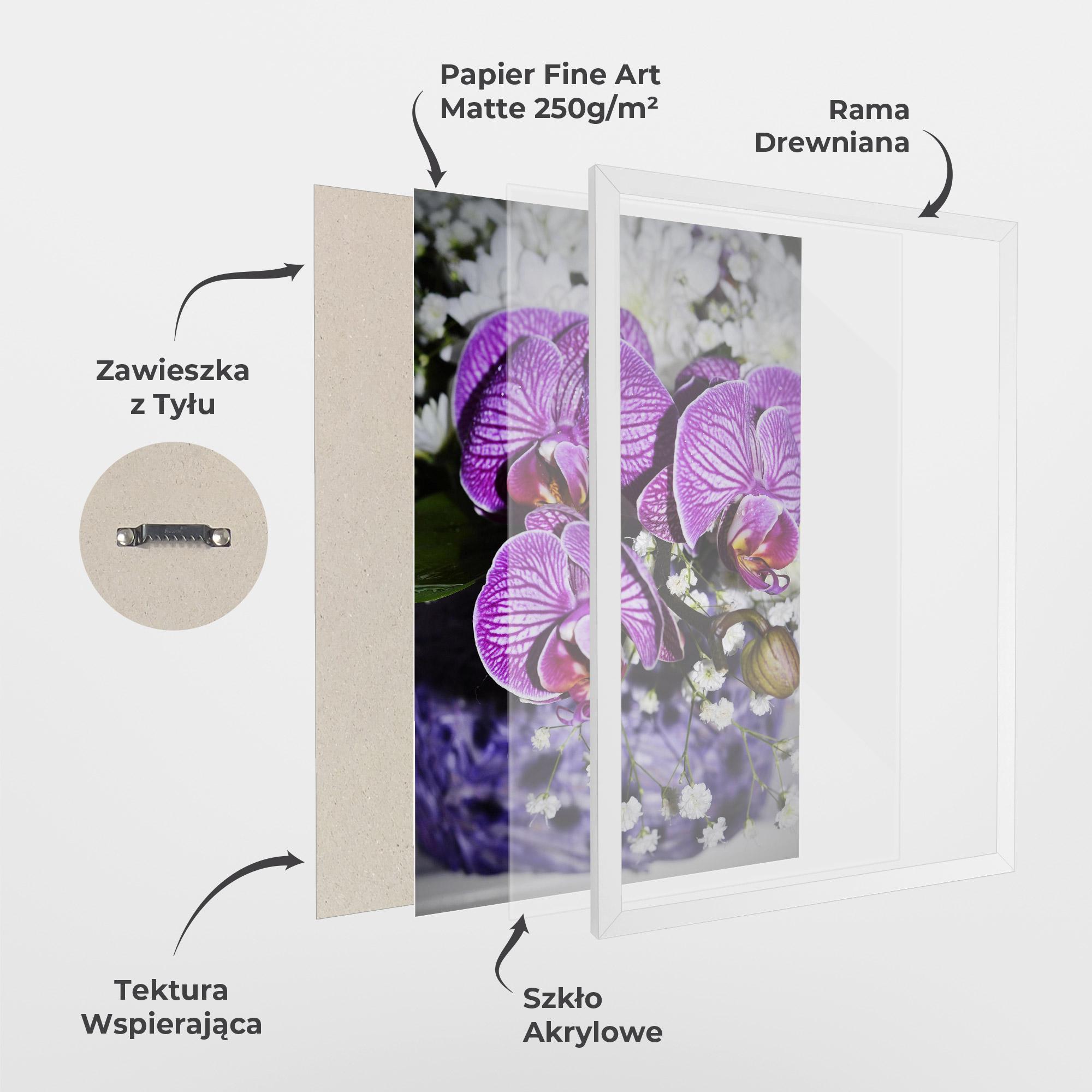 Plakat w Ramie Purple Orchids mockup 1