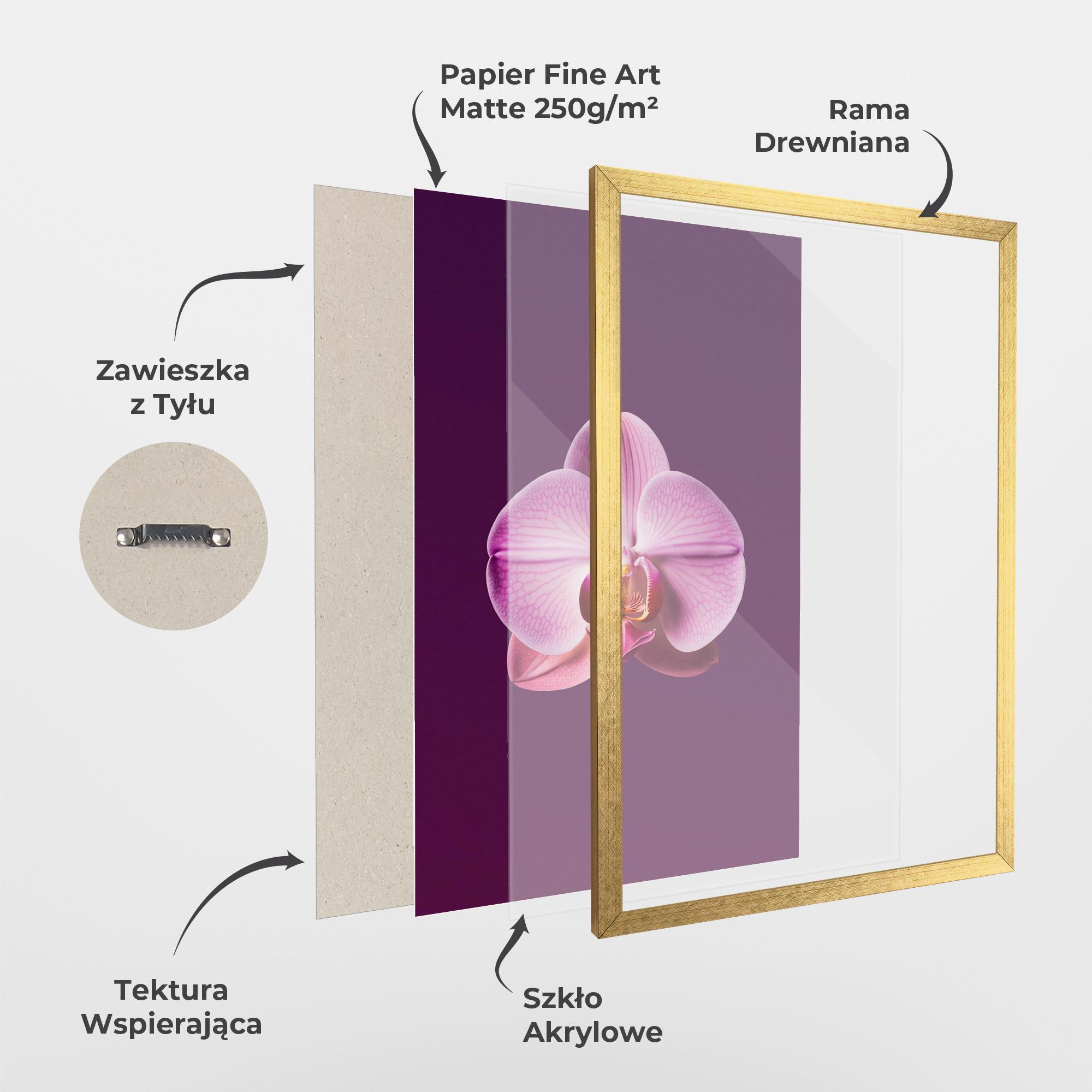 Plakat w Ramie Purple Orchid mockup 1