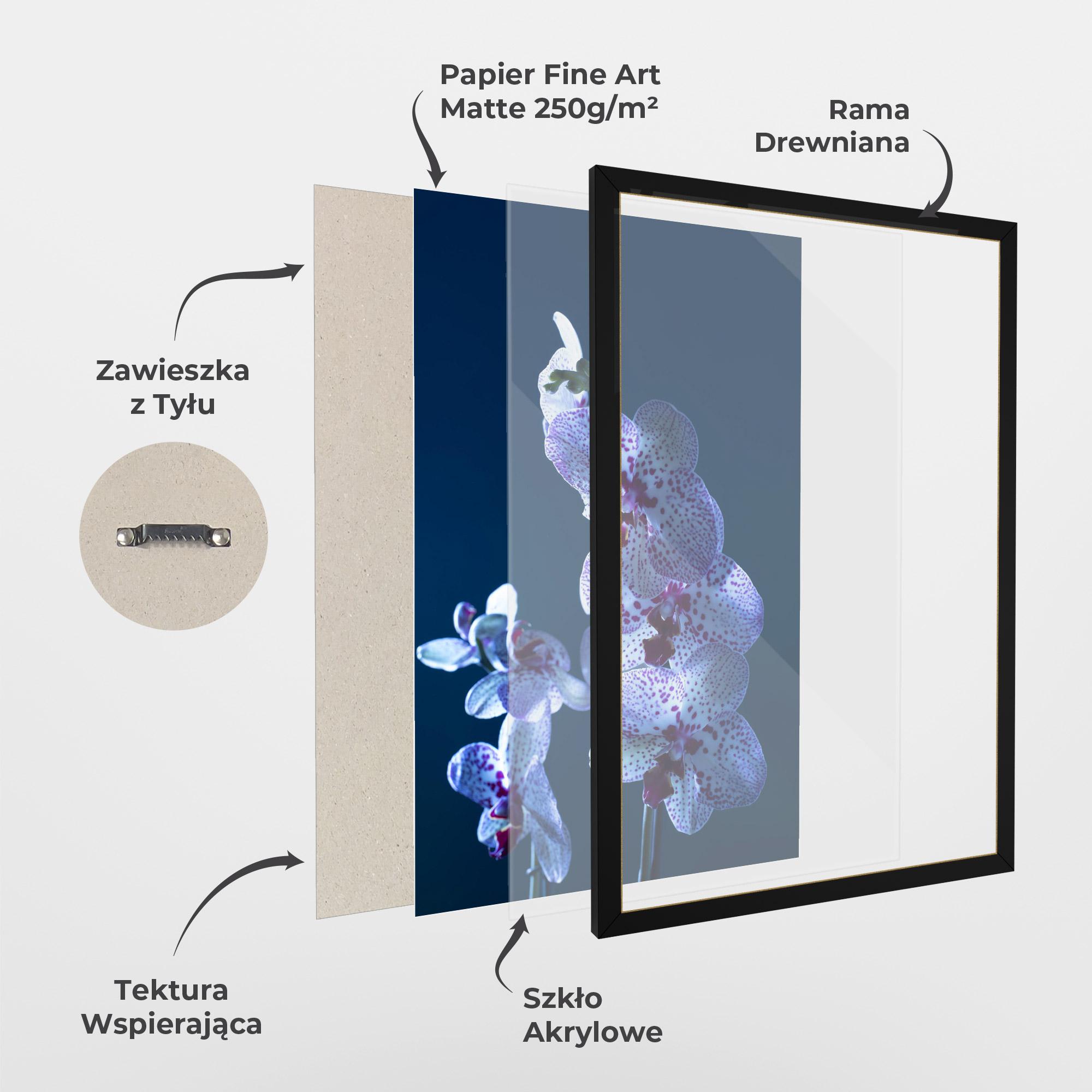 Plakat w Ramie Blue Light Orchid mockup 1