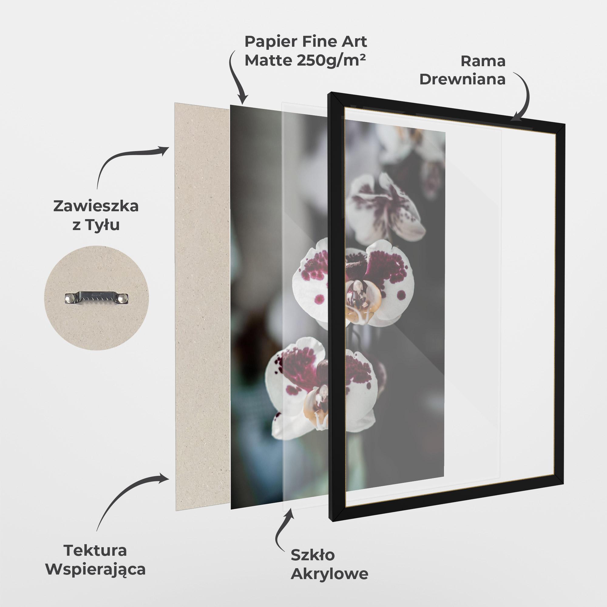 Plakat w Ramie Dark Purple Orchid mockup 1