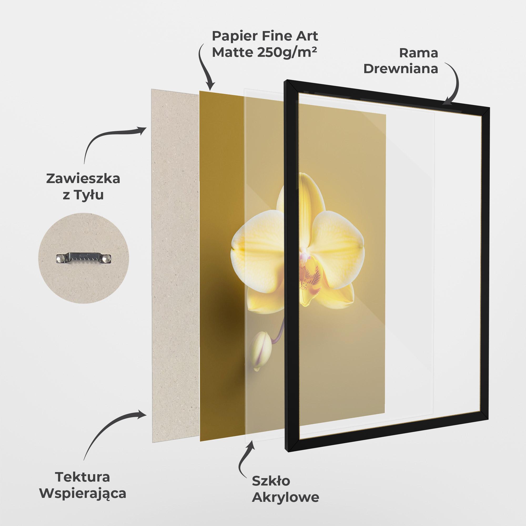 Plakat w Ramie Pastel Yellow Orchid mockup 1