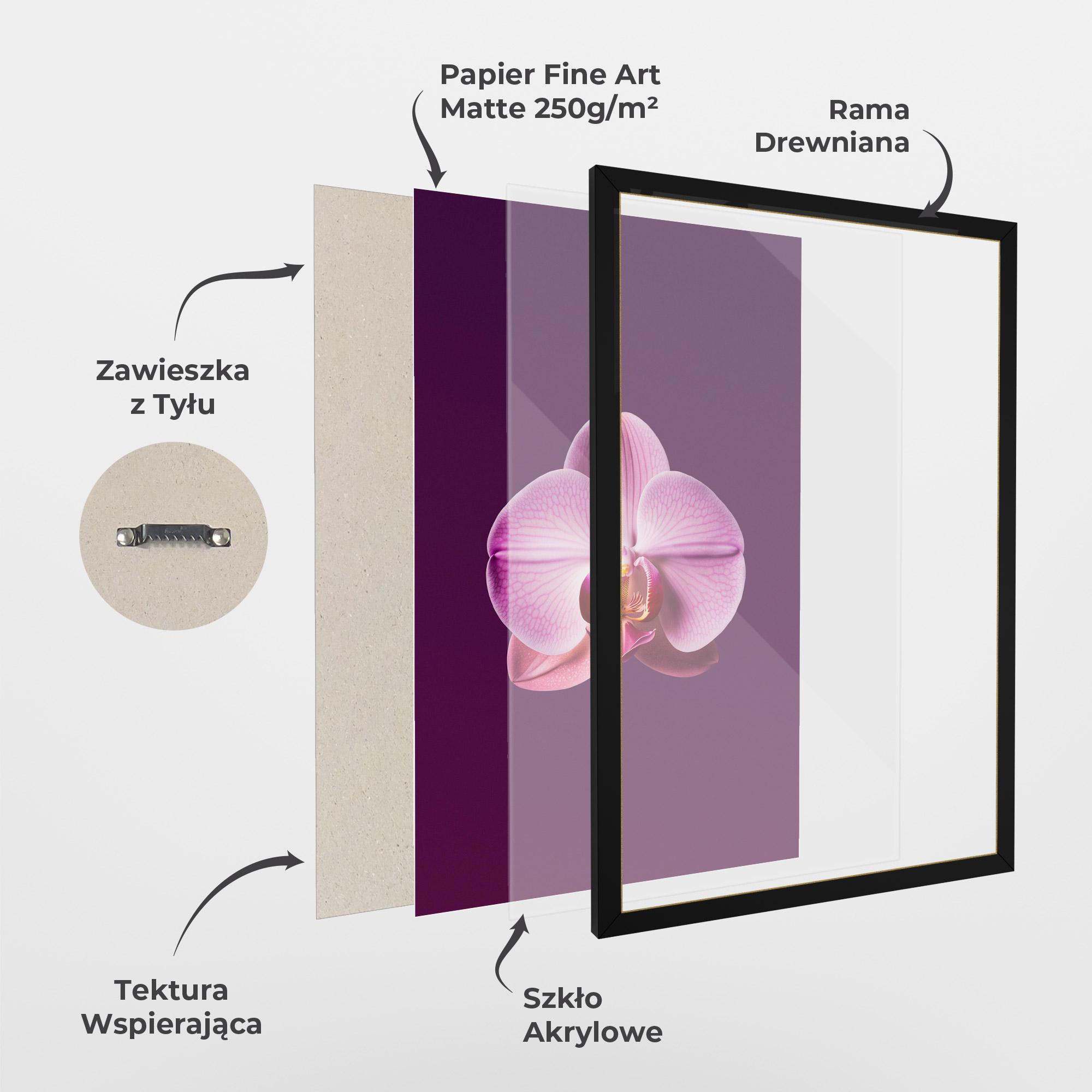 Plakat w Ramie Purple Orchid mockup 1