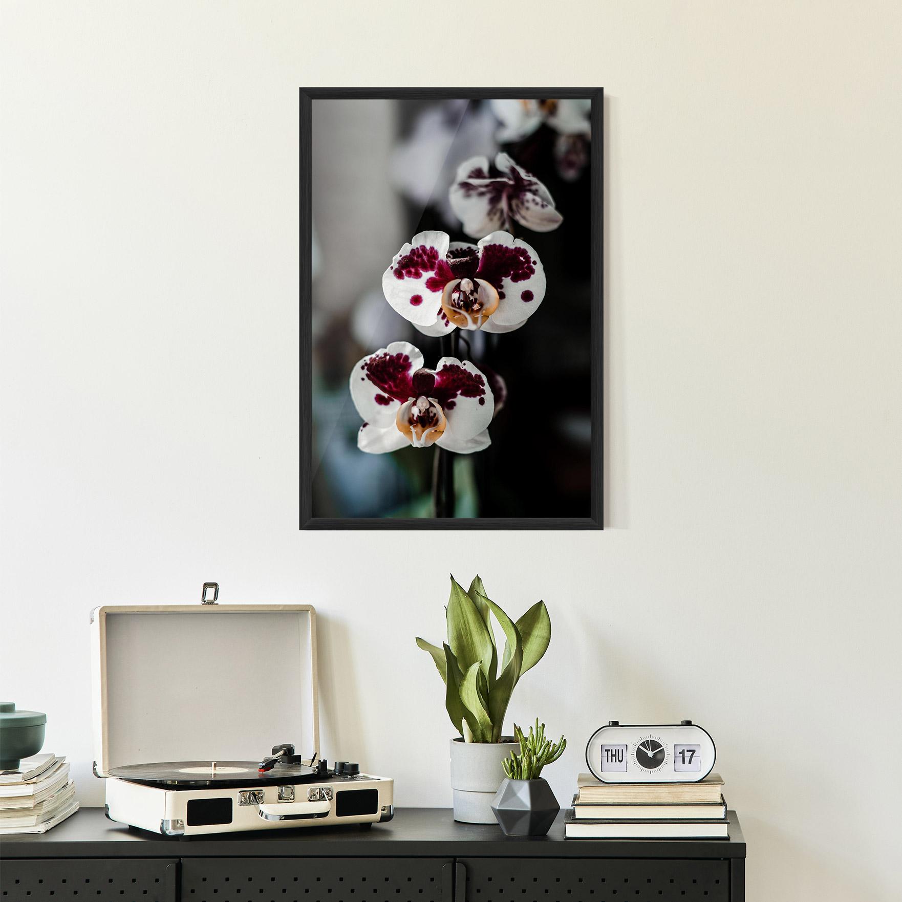 Plakat w Ramie Dark Purple Orchid mockup 2