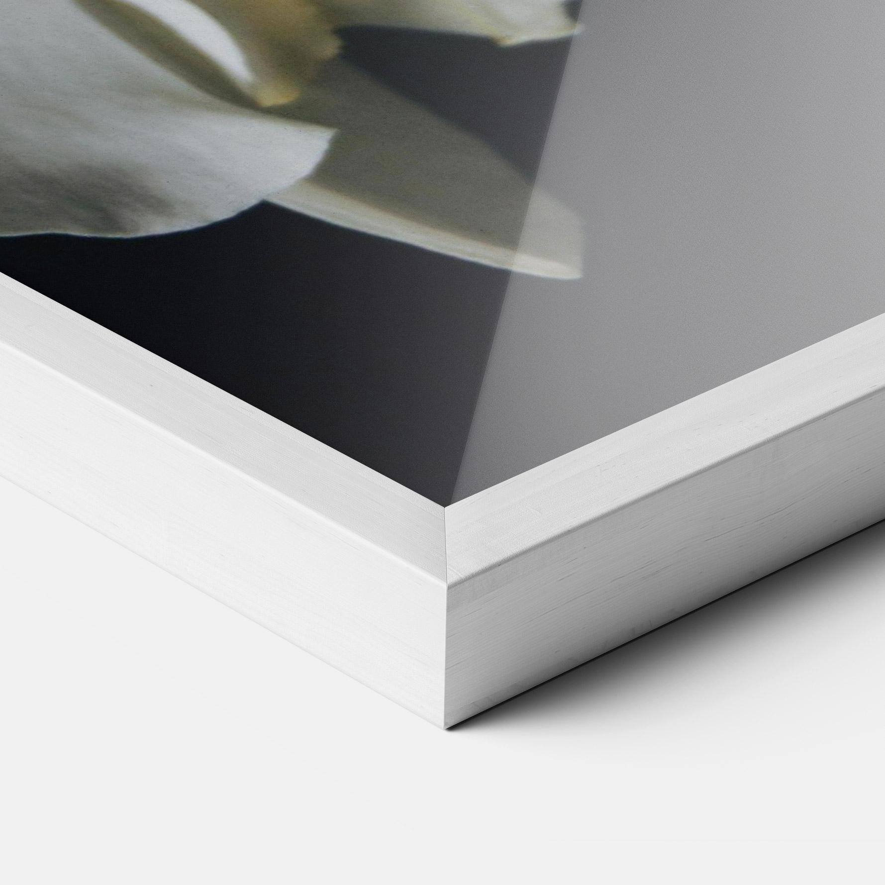 Plakat w Ramie White Orchid On Black mockup 3