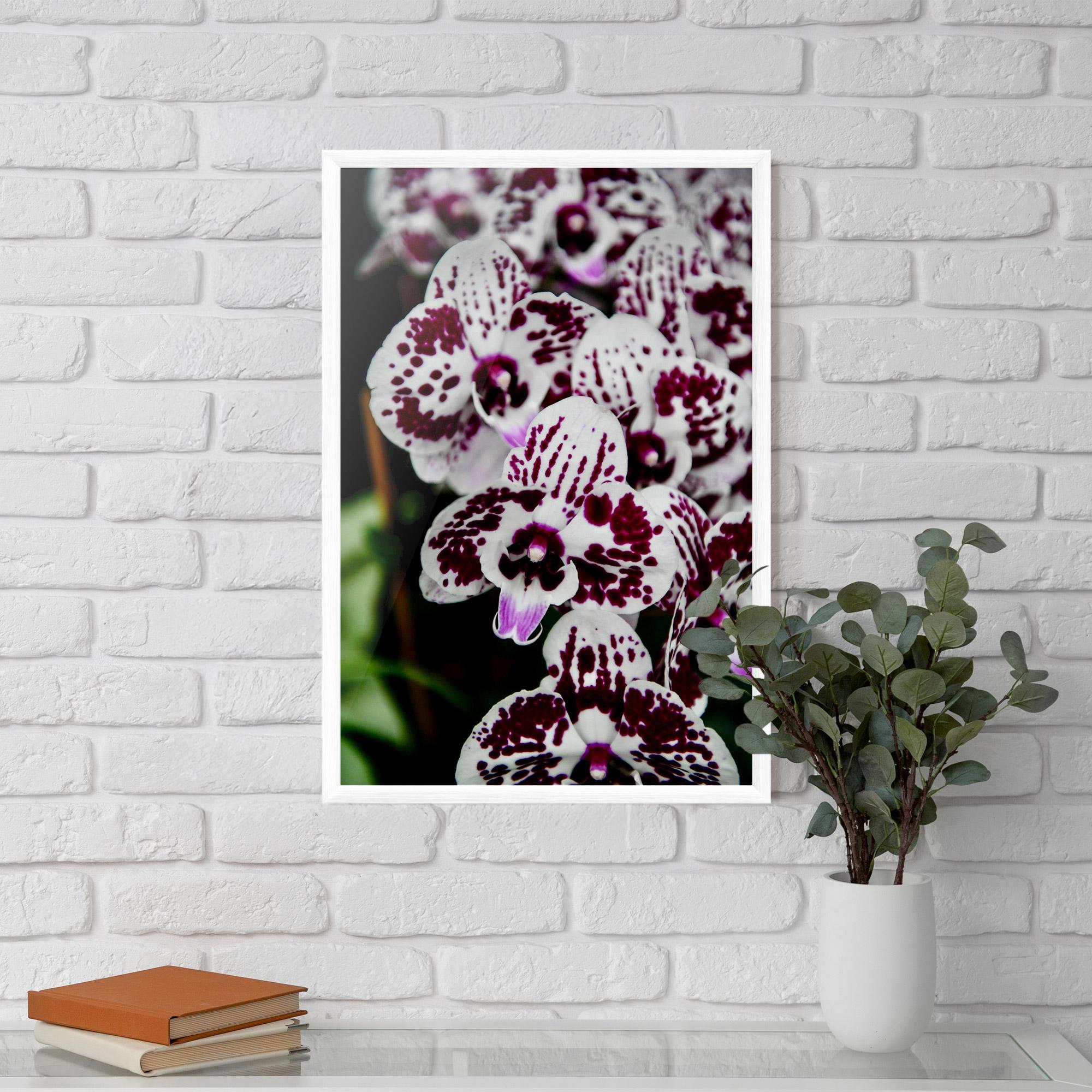 Plakat w Ramie Dark Purple Orchids mockup 5