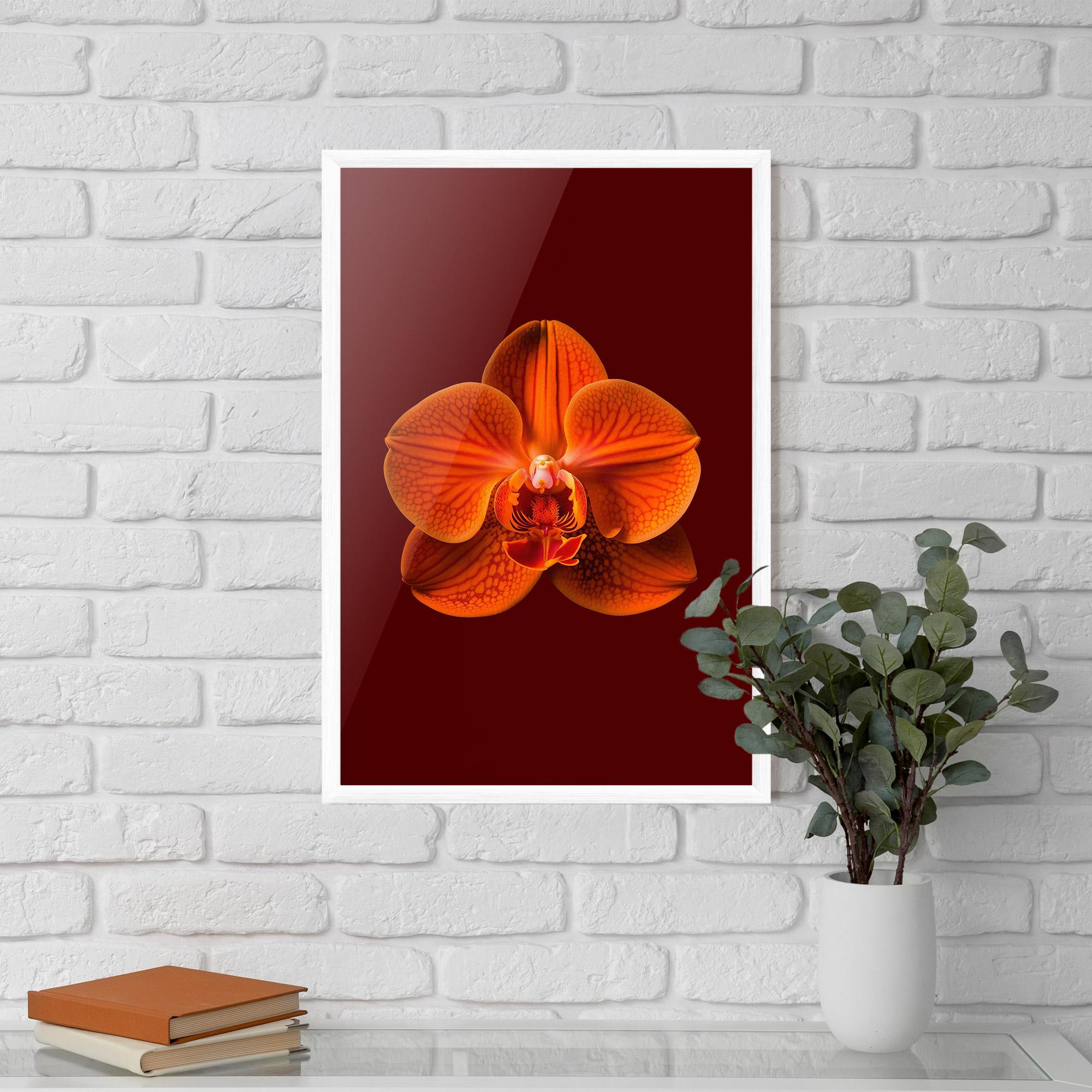 Plakat w Ramie Strong Orange Orchid mockup 5