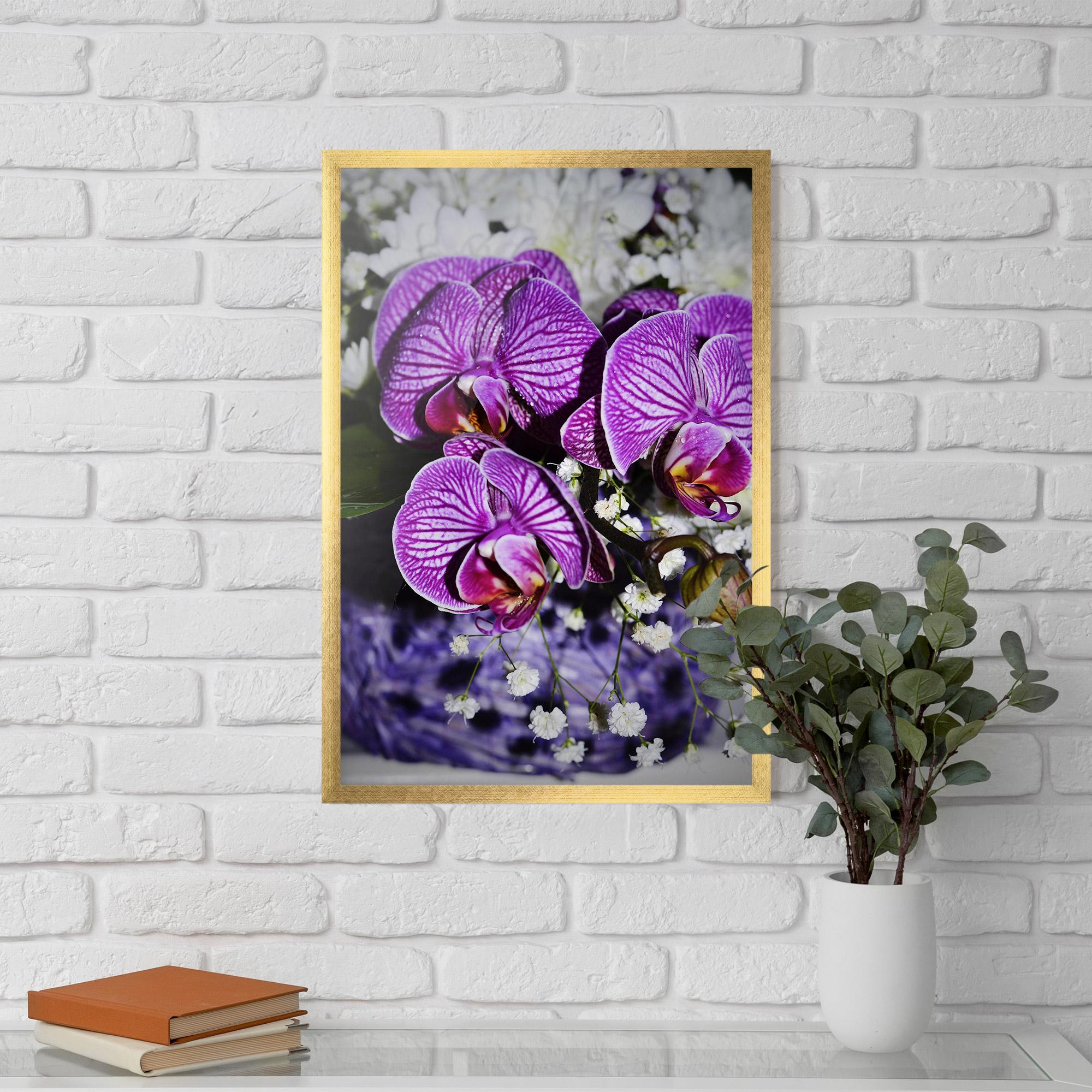 Plakat w Ramie Purple Orchids mockup 5