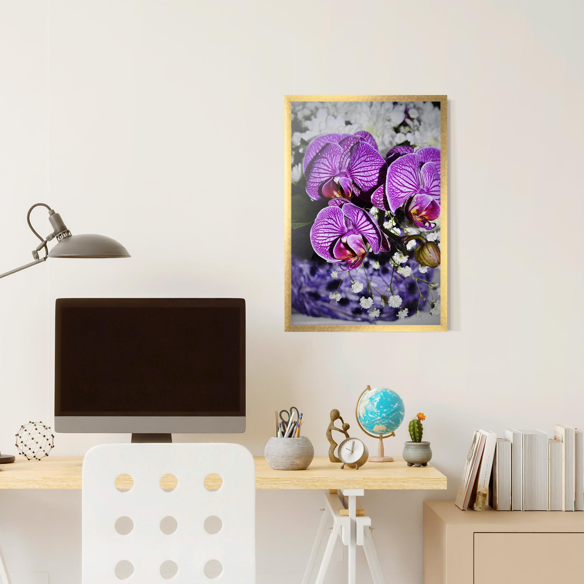 Plakat w Ramie Purple Orchids mockup 6
